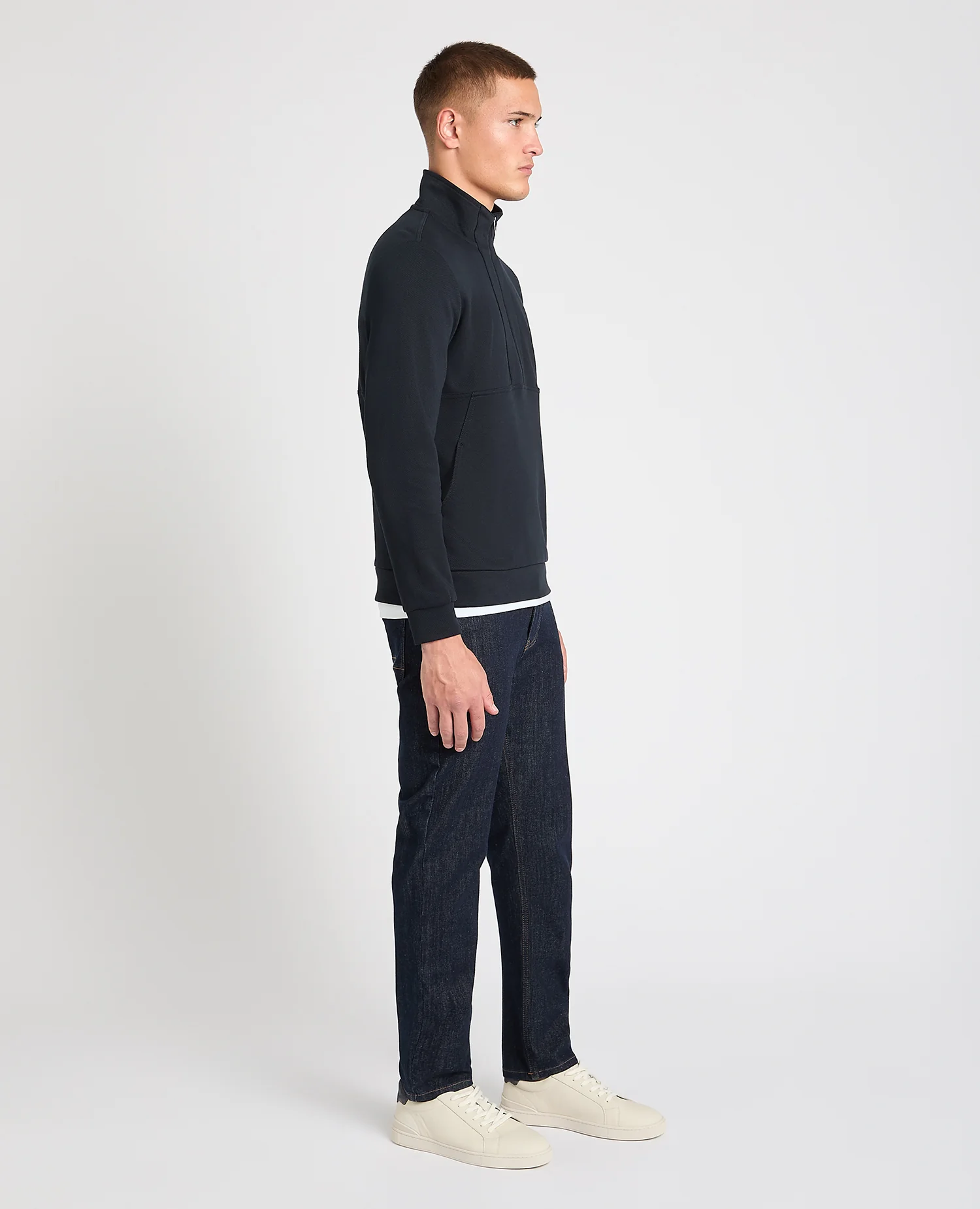 Half-Zip Jersey Sweatshirt - Image 4