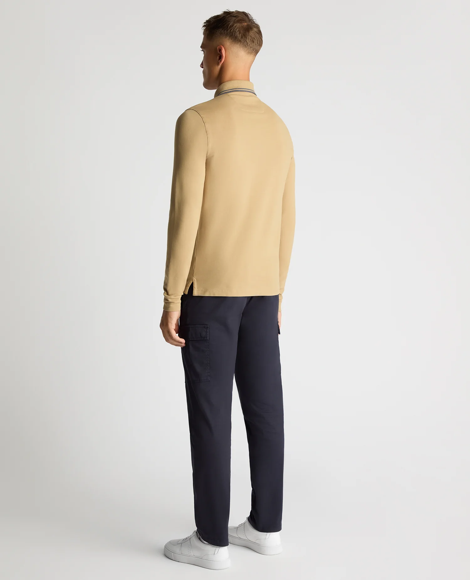Slim Fit Cotton-Stretch Pique Polo Shirt - Image 3