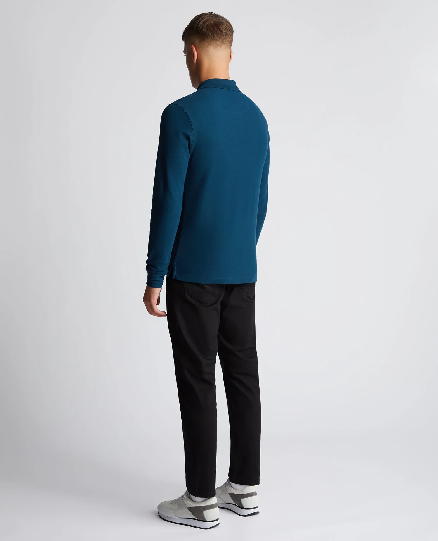 Slim Fit Cotton-Stretch Pique Polo Shirt - Image 3