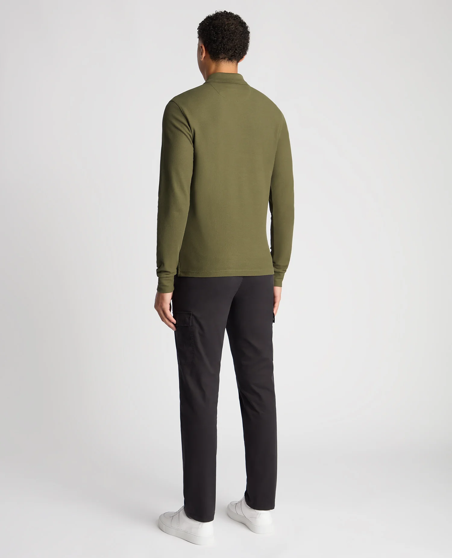 Slim Fit Cotton-Stretch Pique Polo Shirt - Image 3
