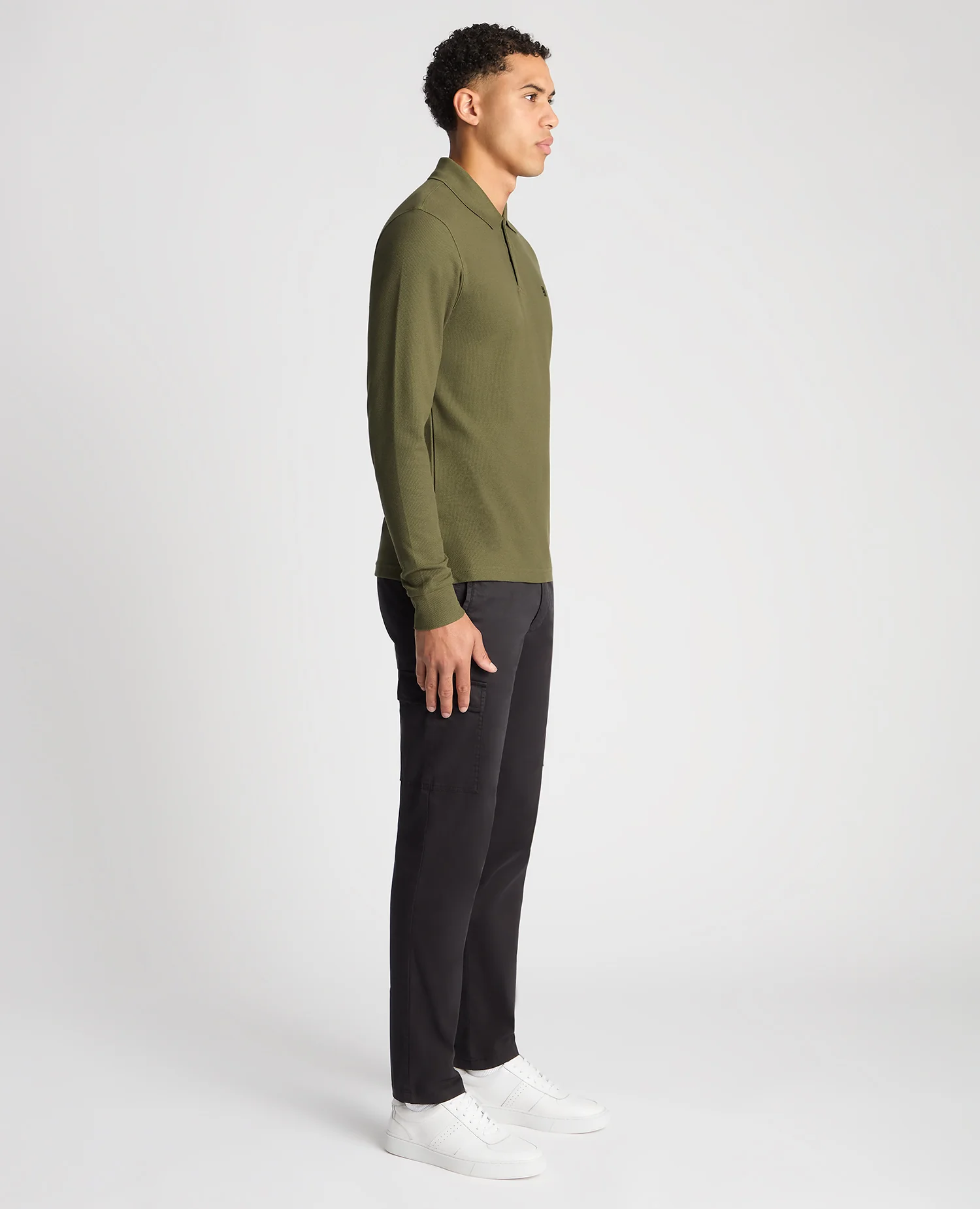 Slim Fit Cotton-Stretch Pique Polo Shirt - Image 4