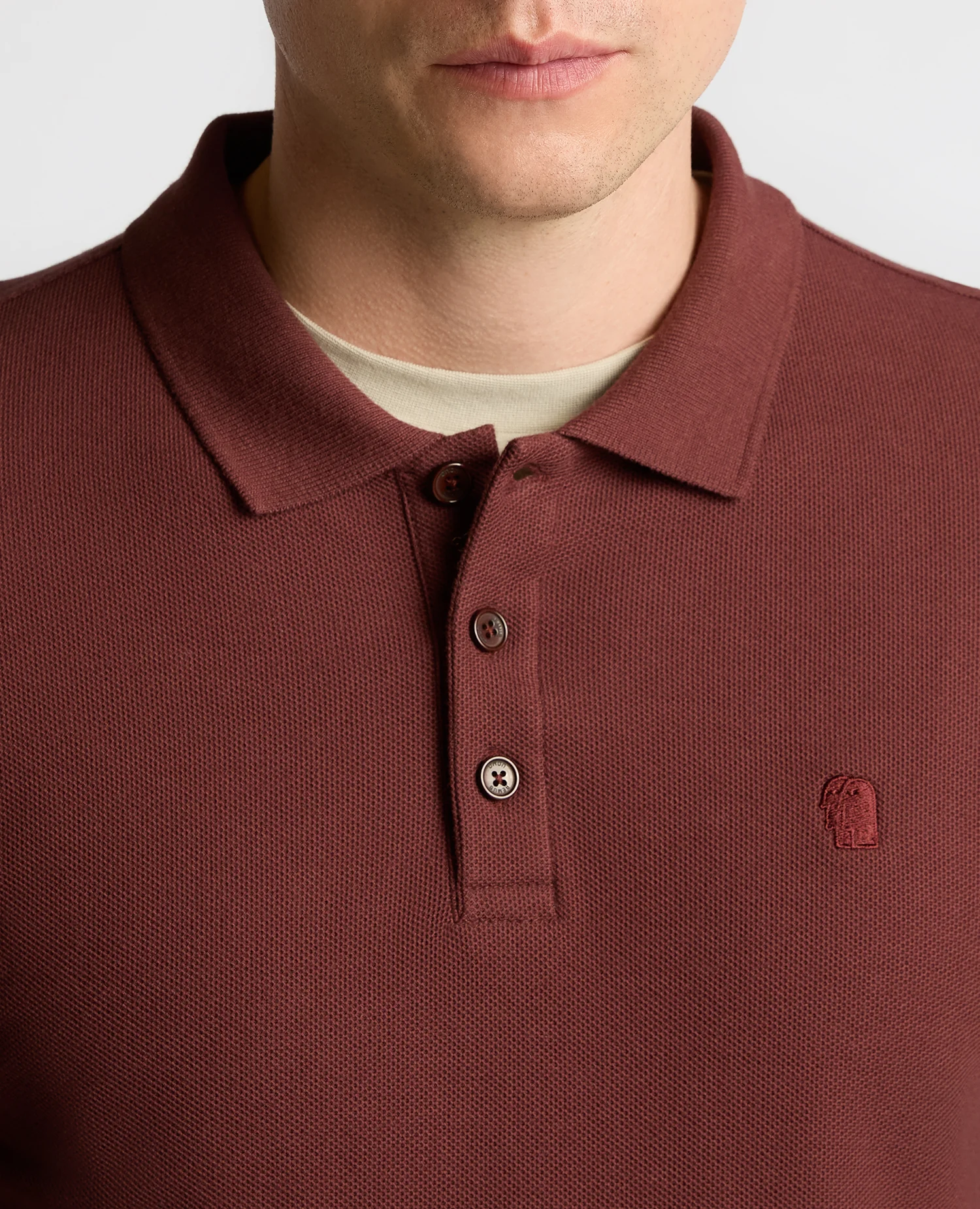 Long-Sleeve Cotton Polo - Image 4