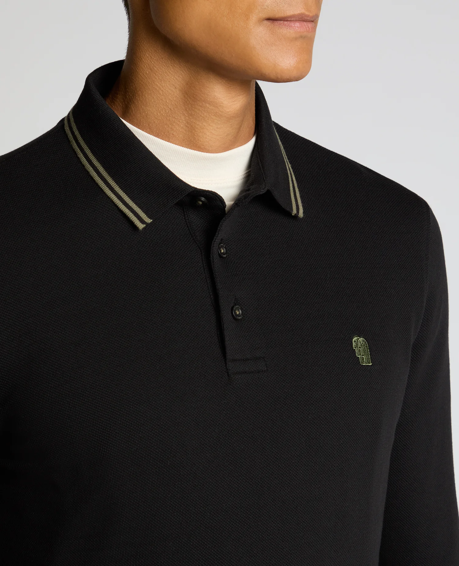 Contrast Collar Cotton-Stretch Polo - Image 5