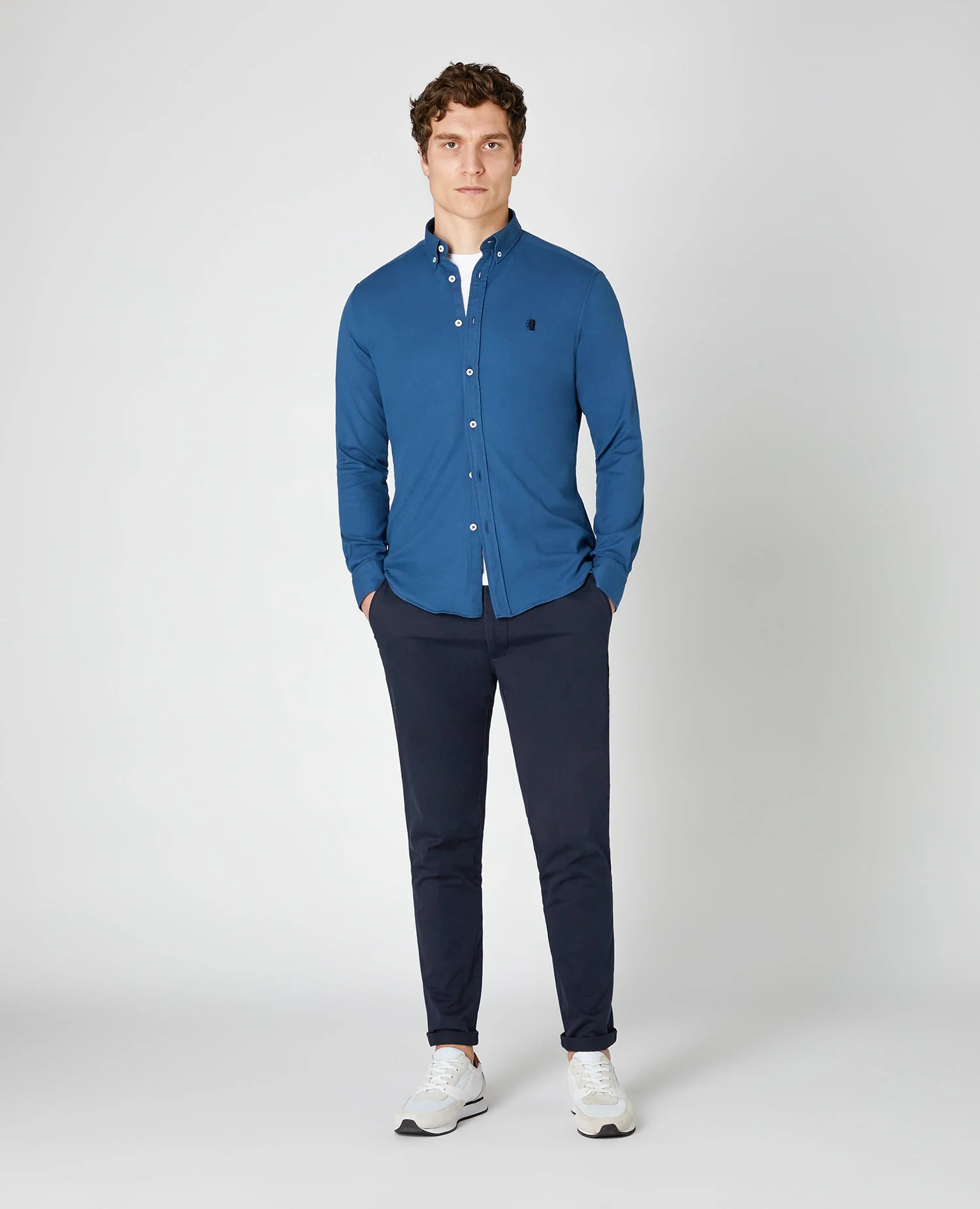 Slim Fit Cotton Stretch Shirt - Image 2