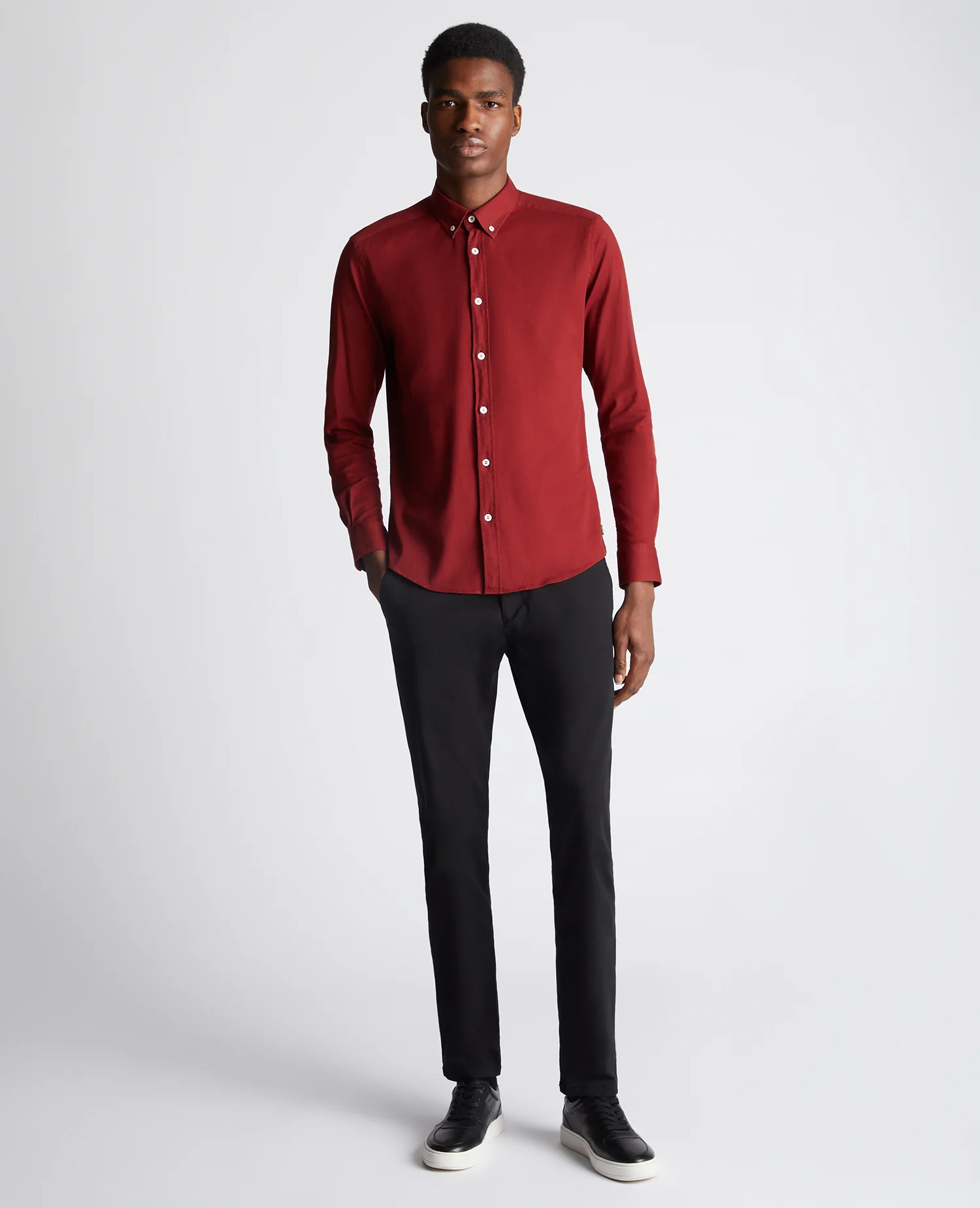Slim Fit Cotton Stretch Shirt - Image 2