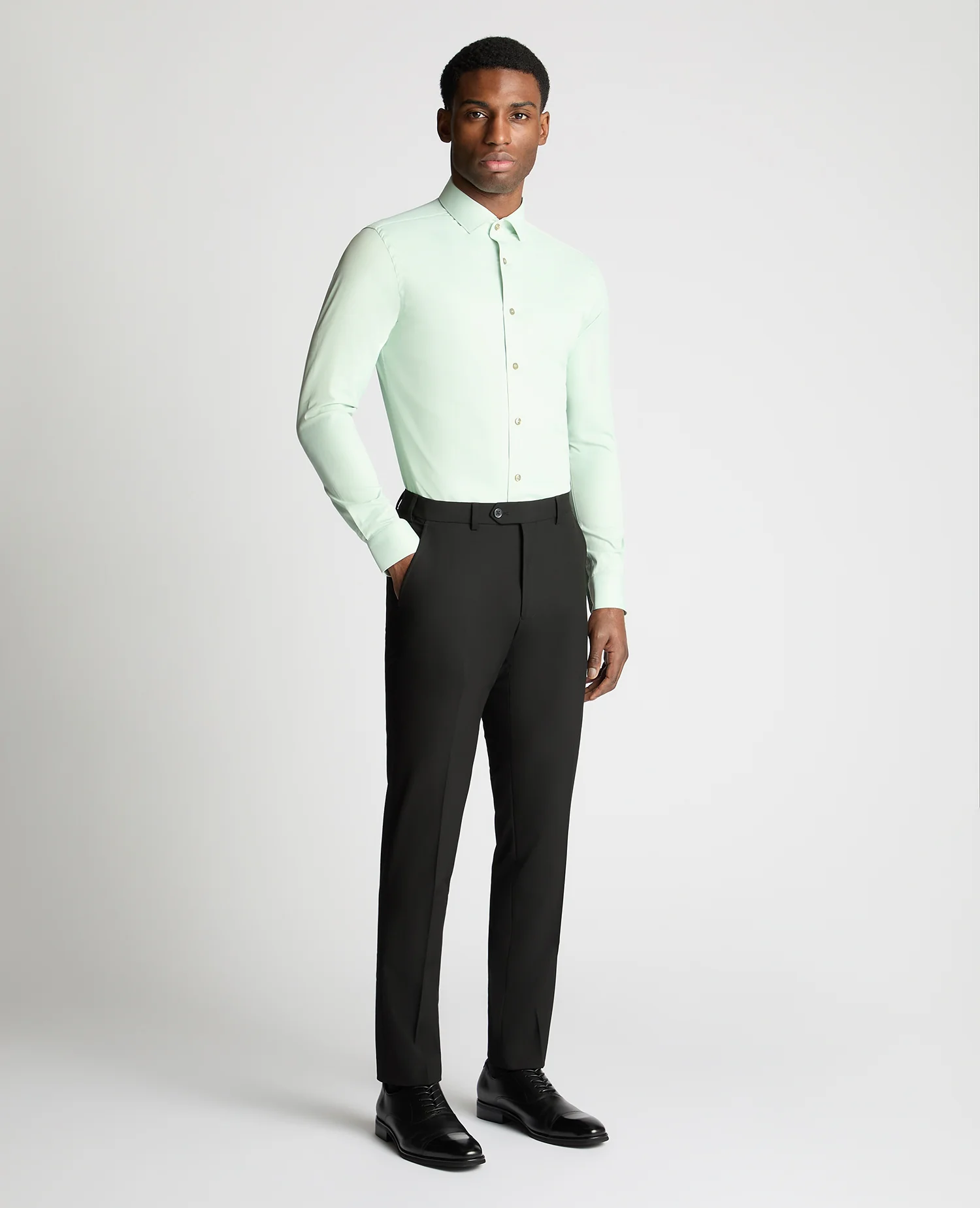 Slim Fit Cotton Stretch Shirt - Image 2
