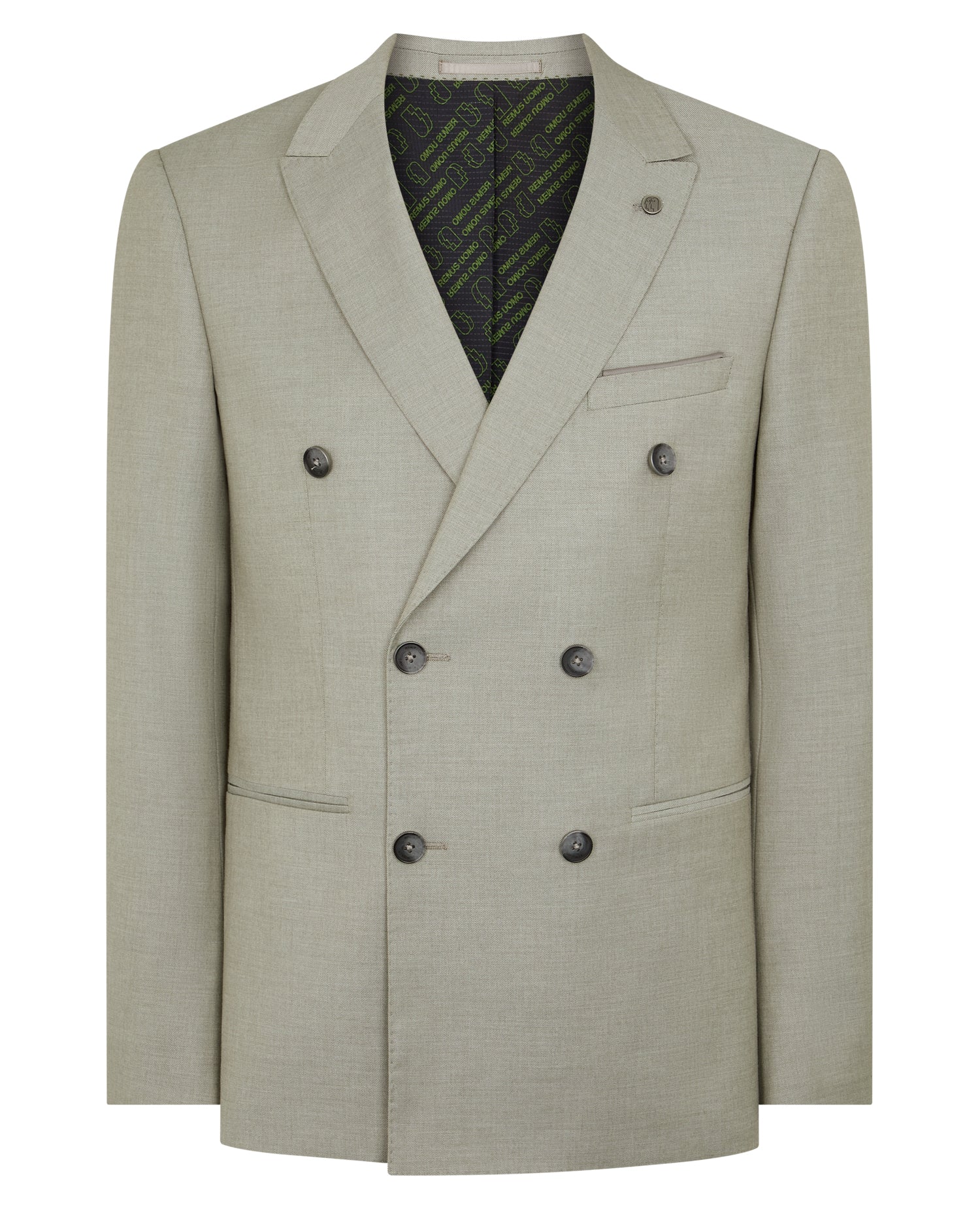 Slim Fit Double-Breasted Stretch Suit - Image 6