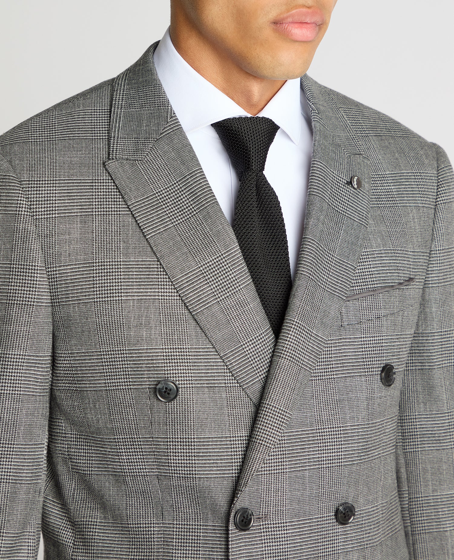 Slim Fit Double Breasted Suit Jacket - Image 5