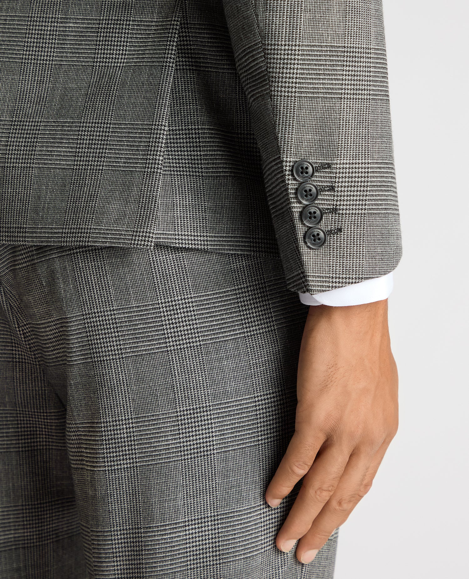 Slim Fit Double Breasted Suit Jacket - Image 6