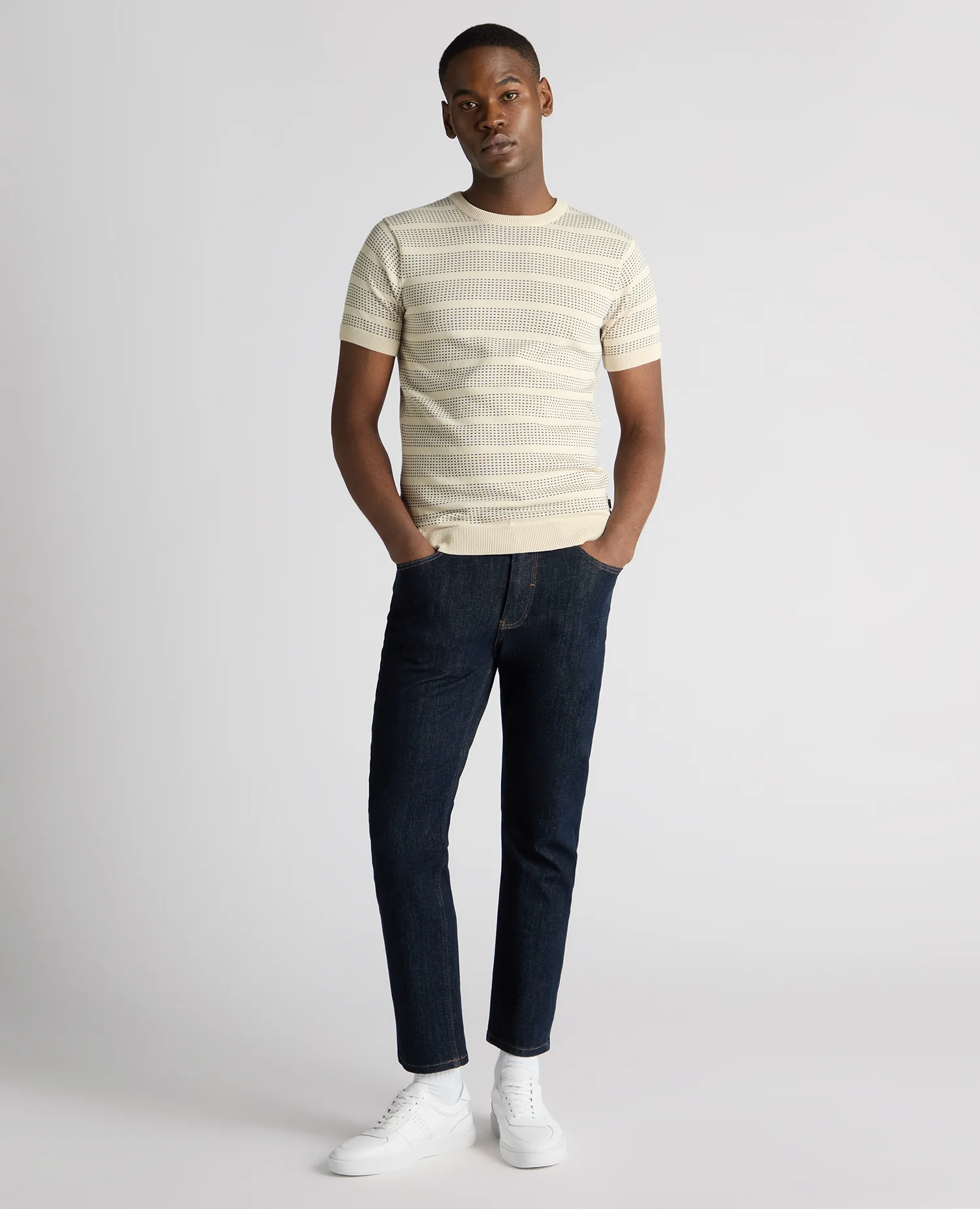 Slim Fit Jacquard Tee - Image 2