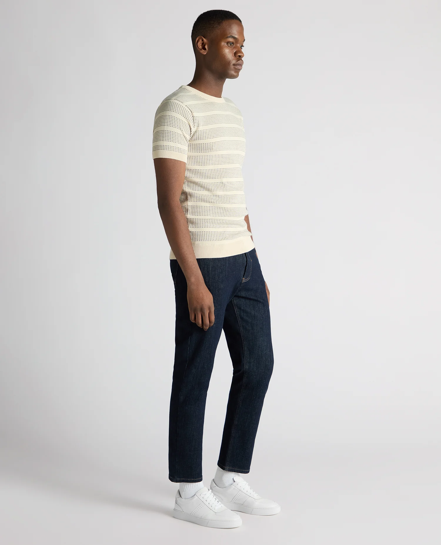 Slim Fit Jacquard Tee - Image 4