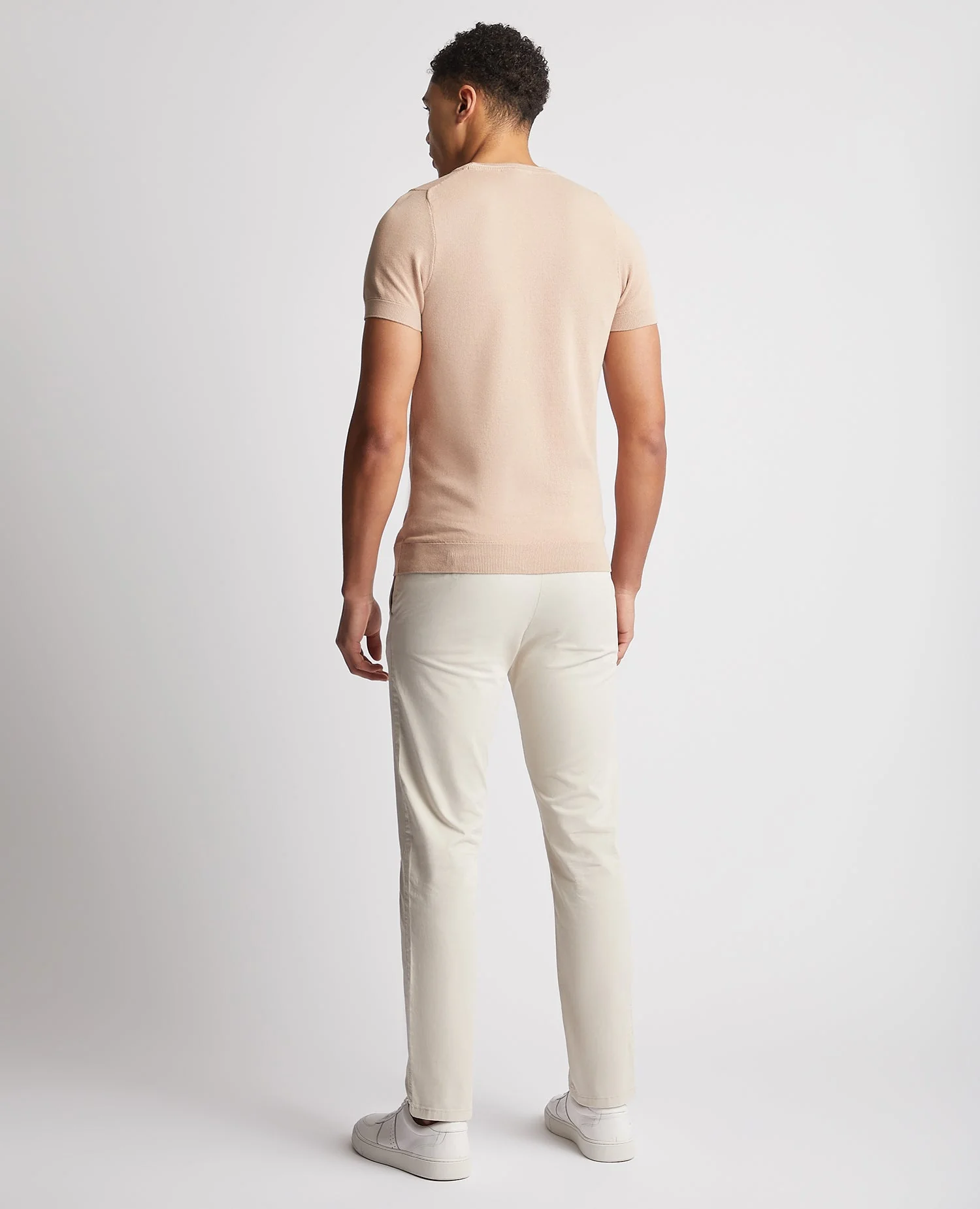 Knitted Cotton Crew Neck Tee - Image 3