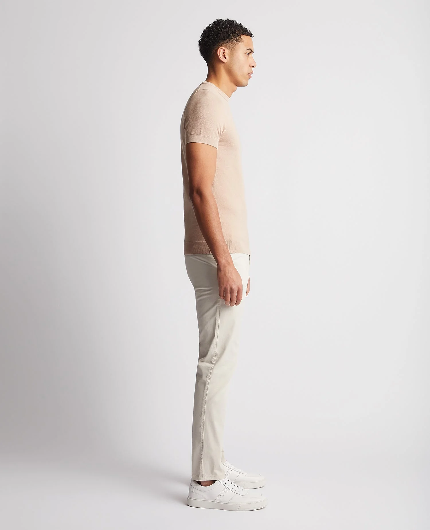 Knitted Cotton Crew Neck Tee - Image 4