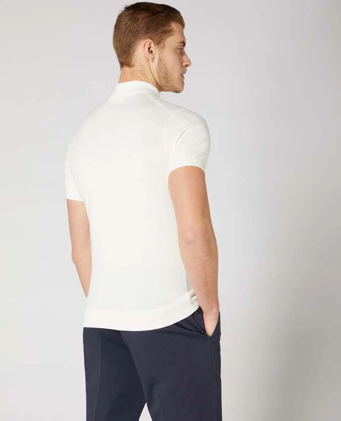 Slim Fit Knitted Cotton Short-Sleeve Polo Shirt - Image 5