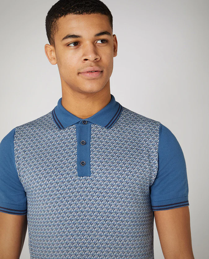 Slim Fit Knitted Cotton Short Sleeve Polo Shirt - Image 4
