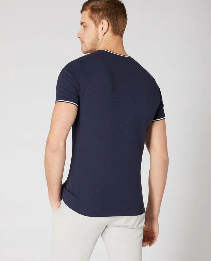 Slim Fit Knitted Cotton T-Shirt - Image 5
