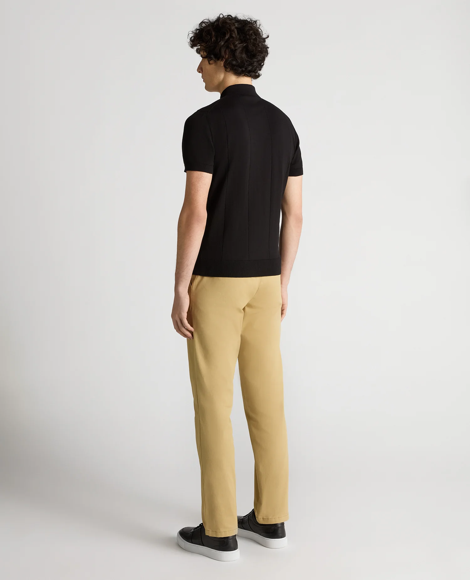 Slim Fit Knitted Cotton Short-Sleeve Polo - Image 2