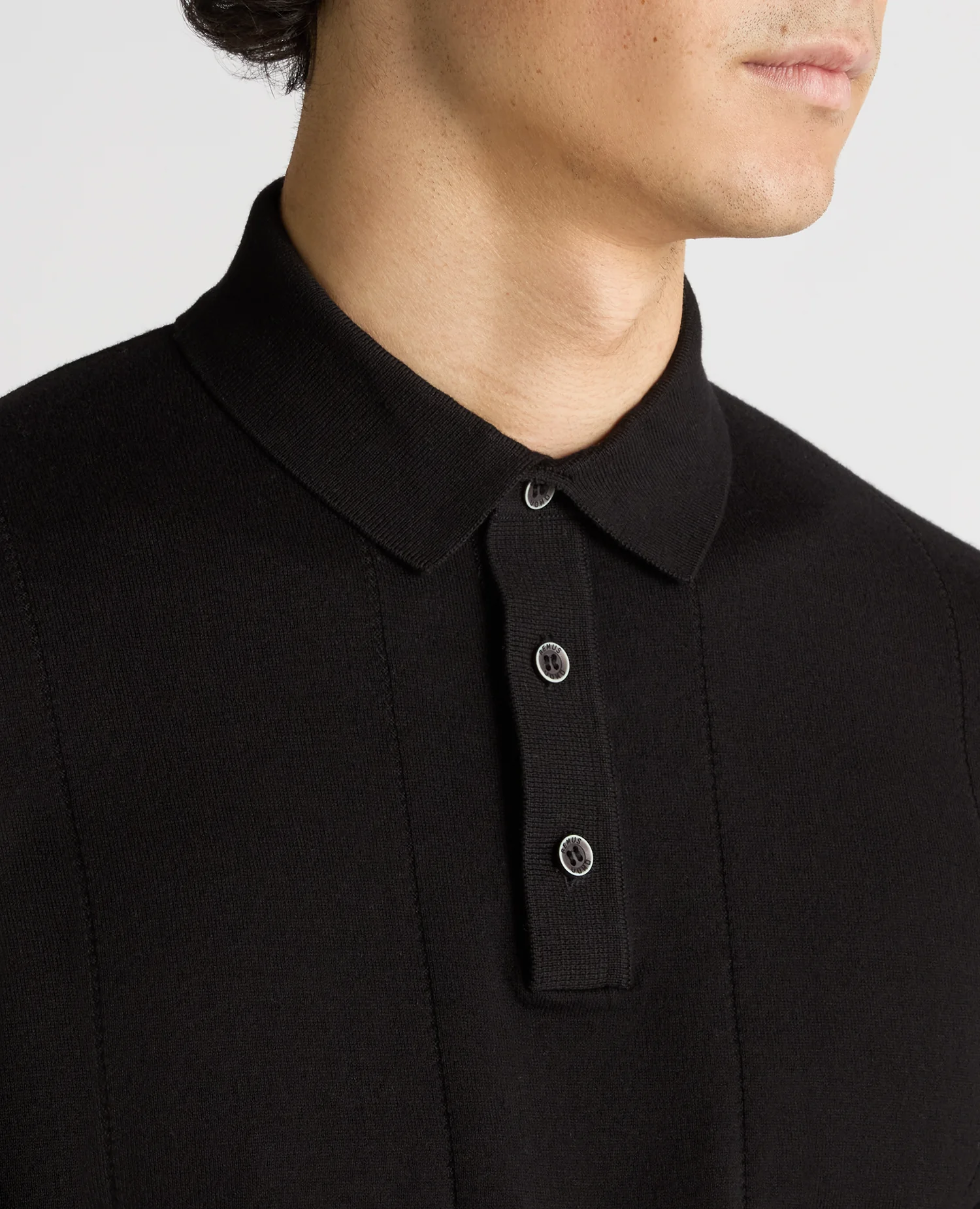 Slim Fit Knitted Cotton Short-Sleeve Polo - Image 3