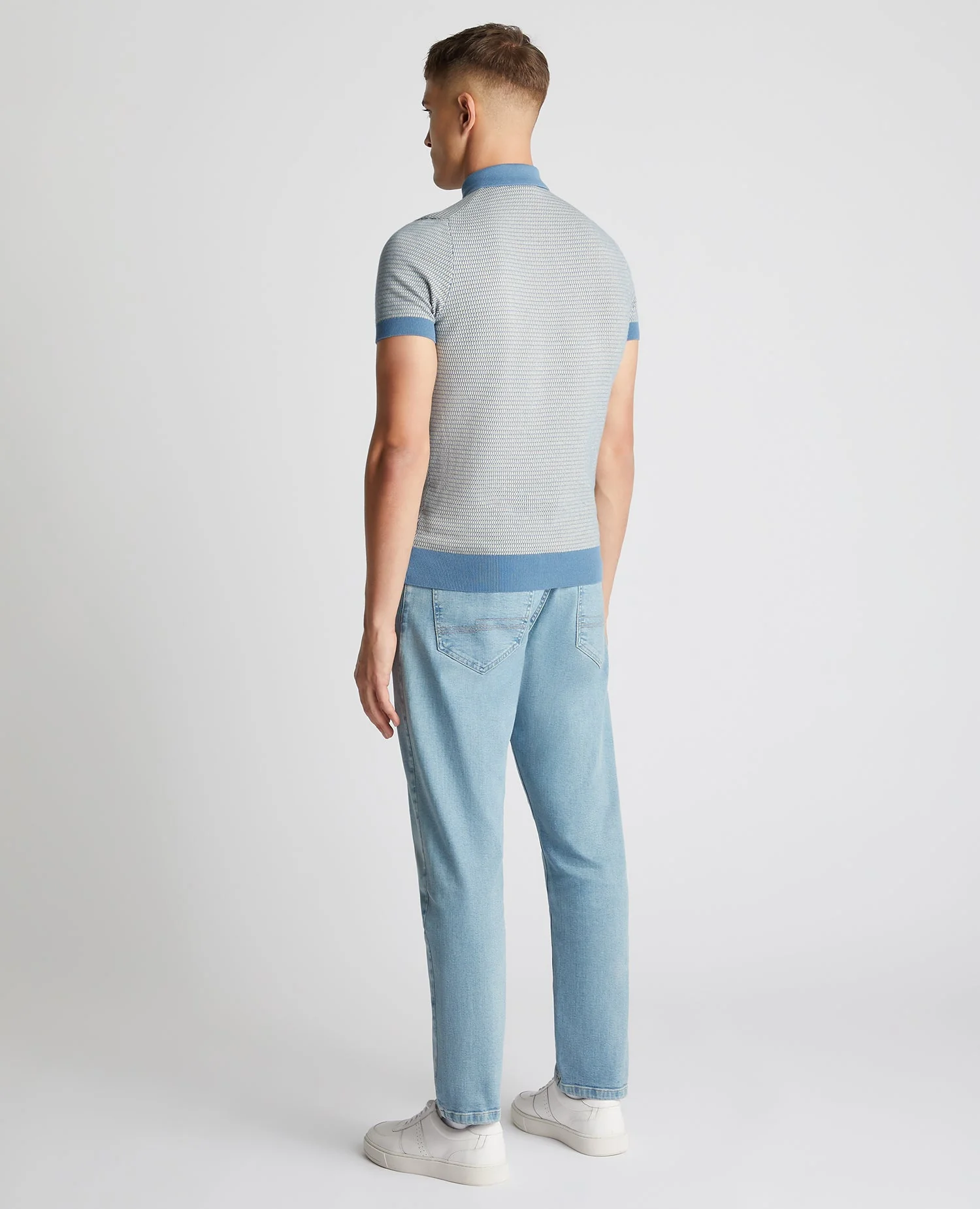 Knitted Cotton Short-Sleeve Polo - Image 3