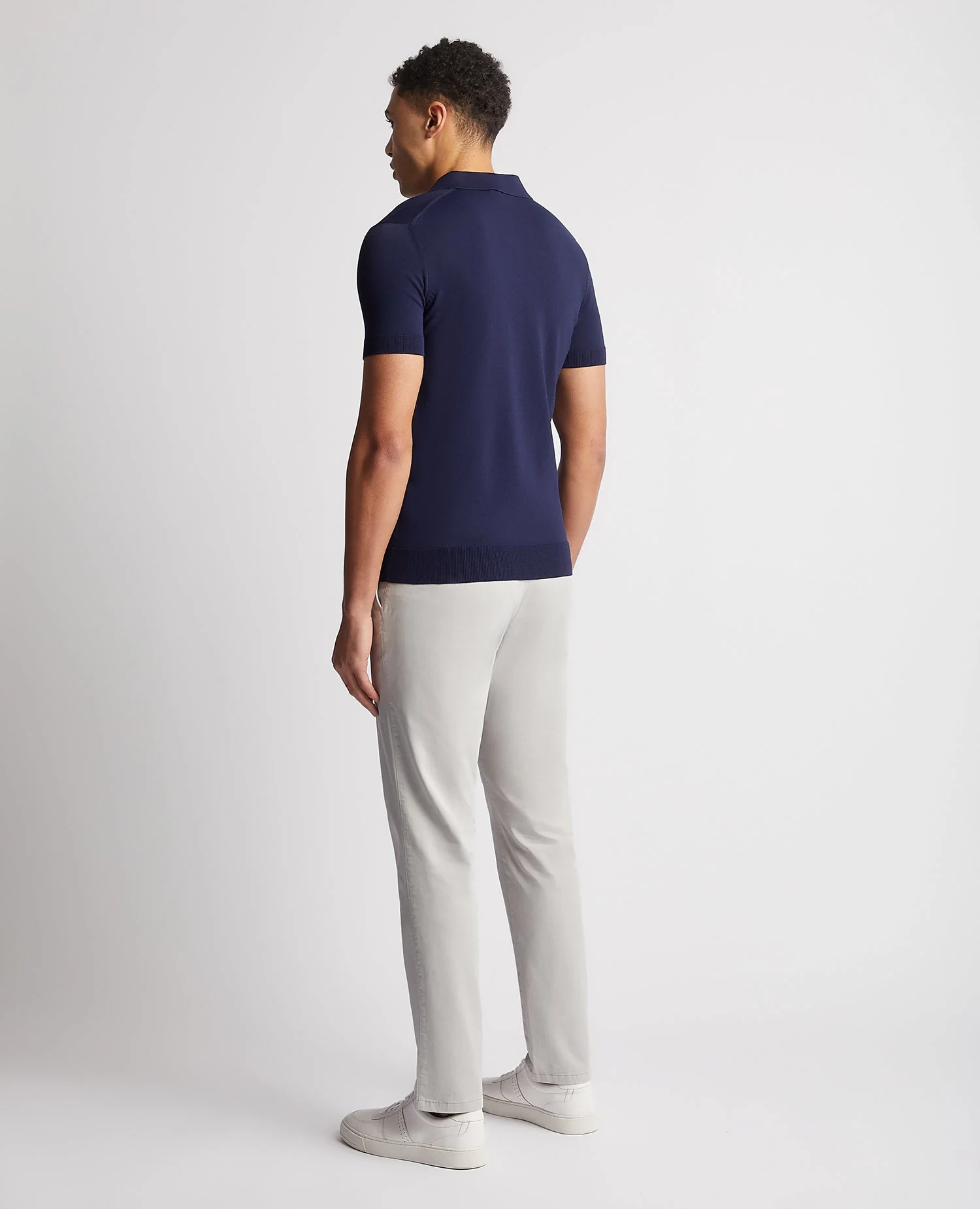 Knitted Short-Sleeve Polo - Image 3