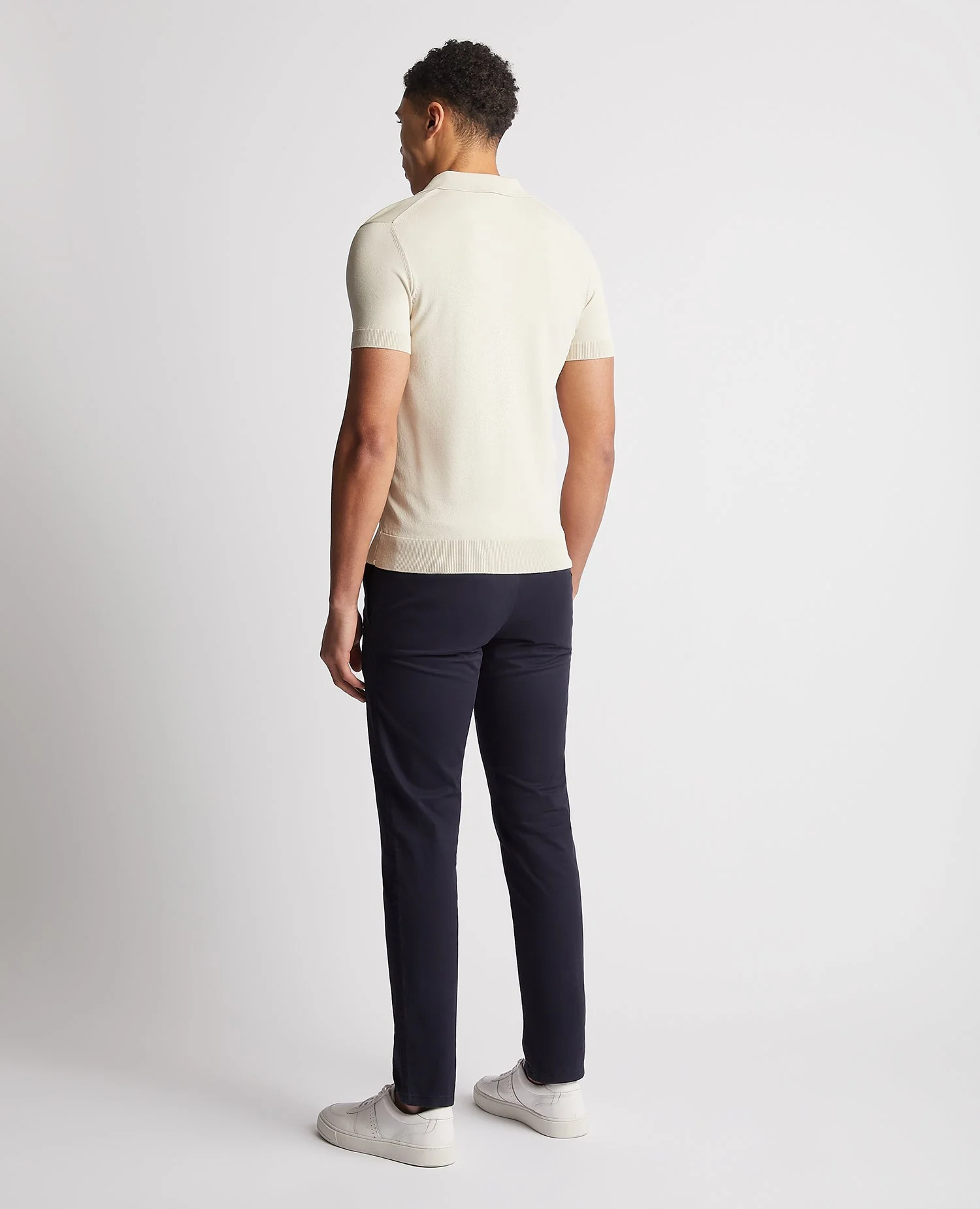 Knitted Short-Sleeve Polo - Image 3
