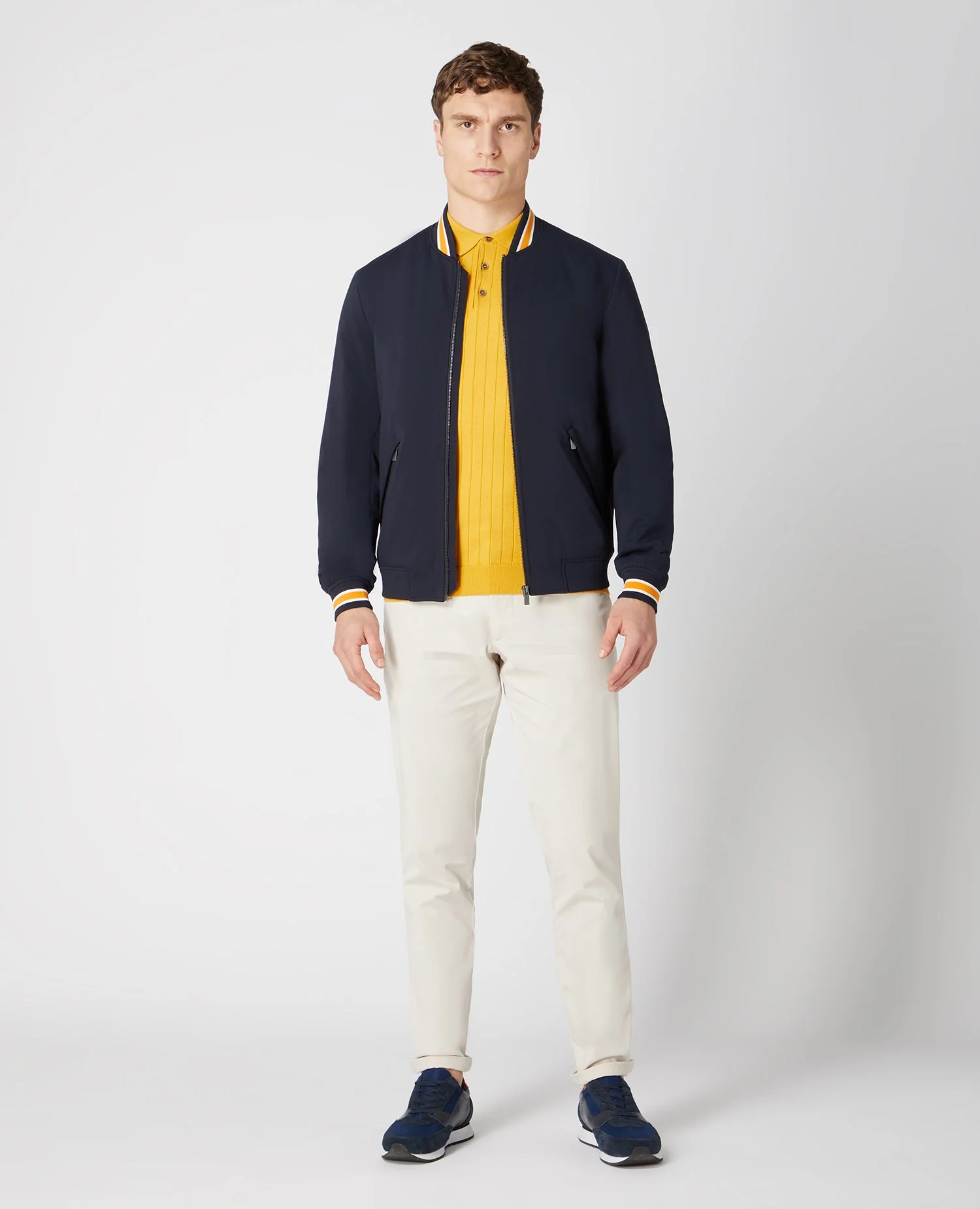 Slim Fit Knitted Cotton Short-Sleeve Polo Shirt - Image 2