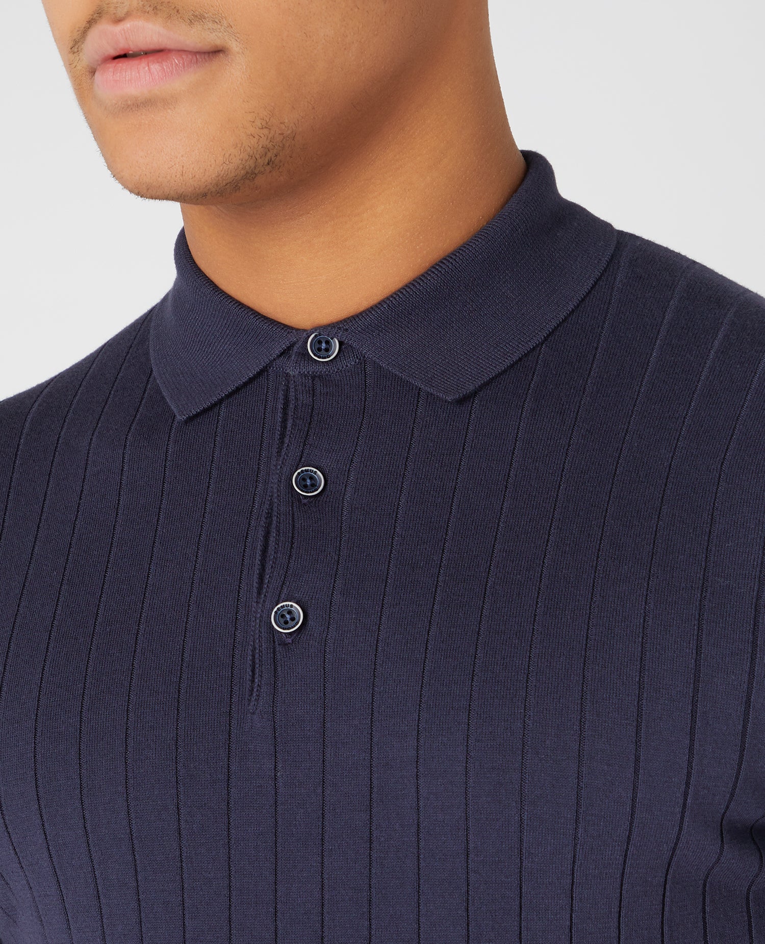 Slim Fit Knitted Cotton Short-Sleeve Polo Shirt - Image 4