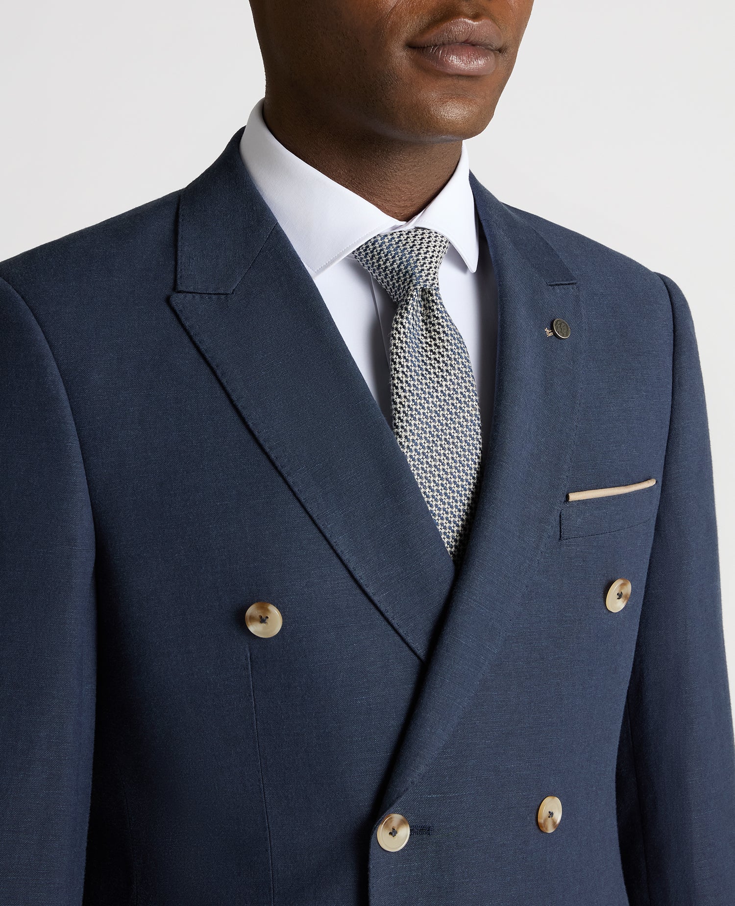 Slim Fit Double-Breasted Suit Jacket - Image 4