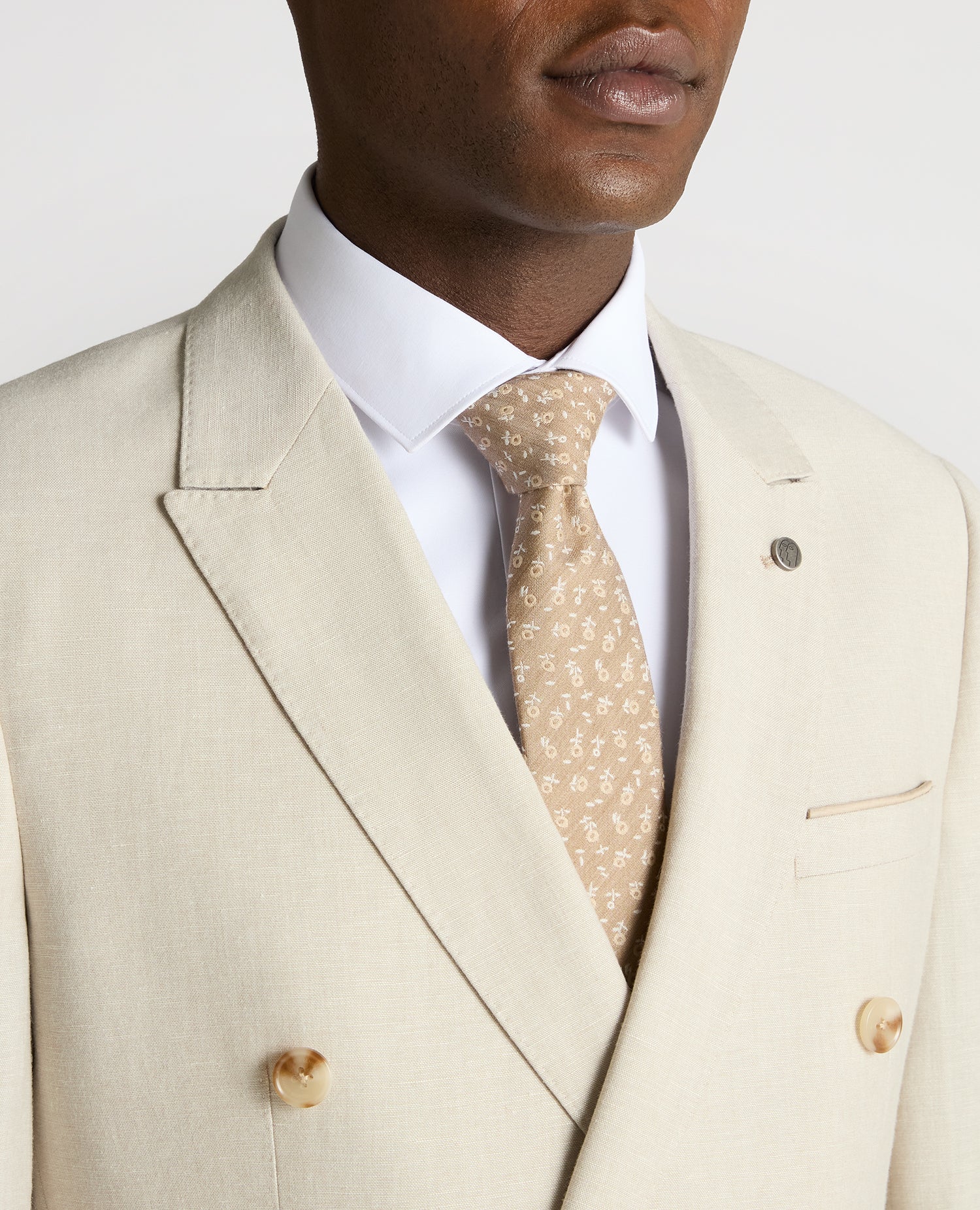 Slim Fit Double-Breasted Black Suit Jacket - Image 4