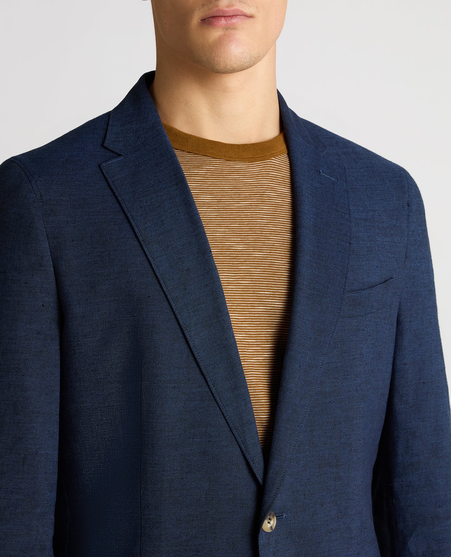 Slim Fit Linen-Blend Jacket - Image 4