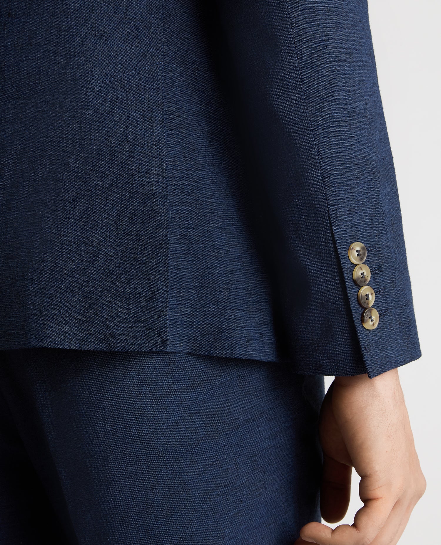 Slim Fit Linen-Blend Jacket - Image 5