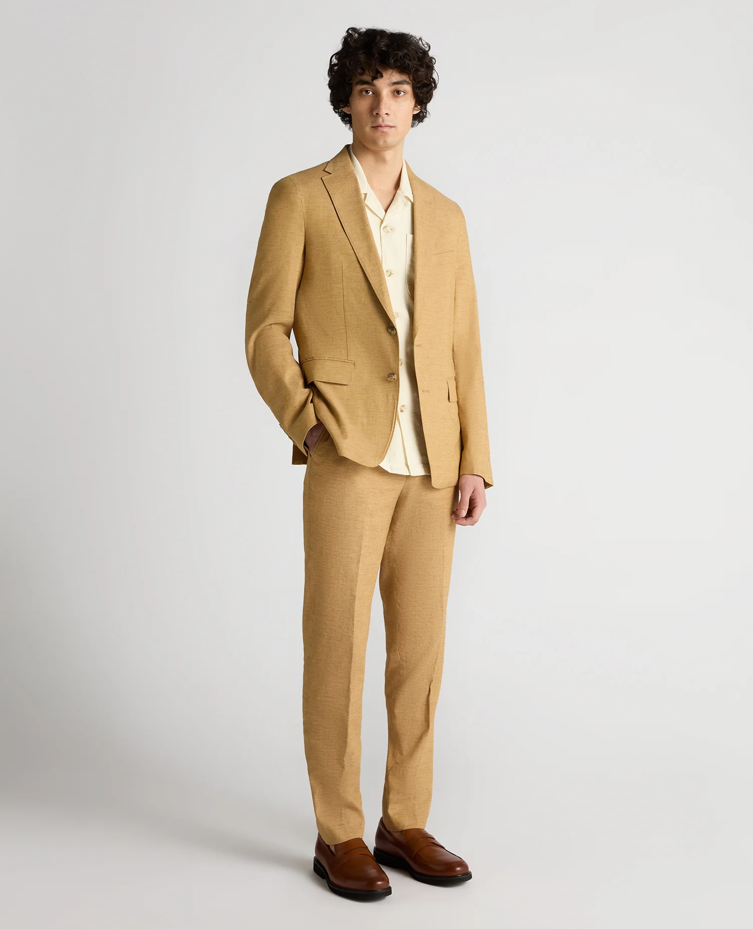 Slim Fit Linen-Blend Jacket - Image 2