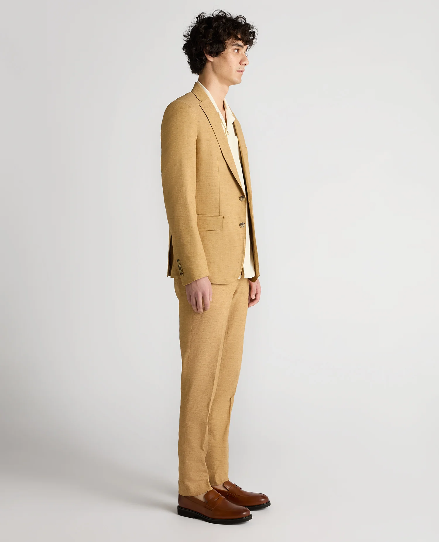 Slim Fit Linen-Blend Jacket - Image 4