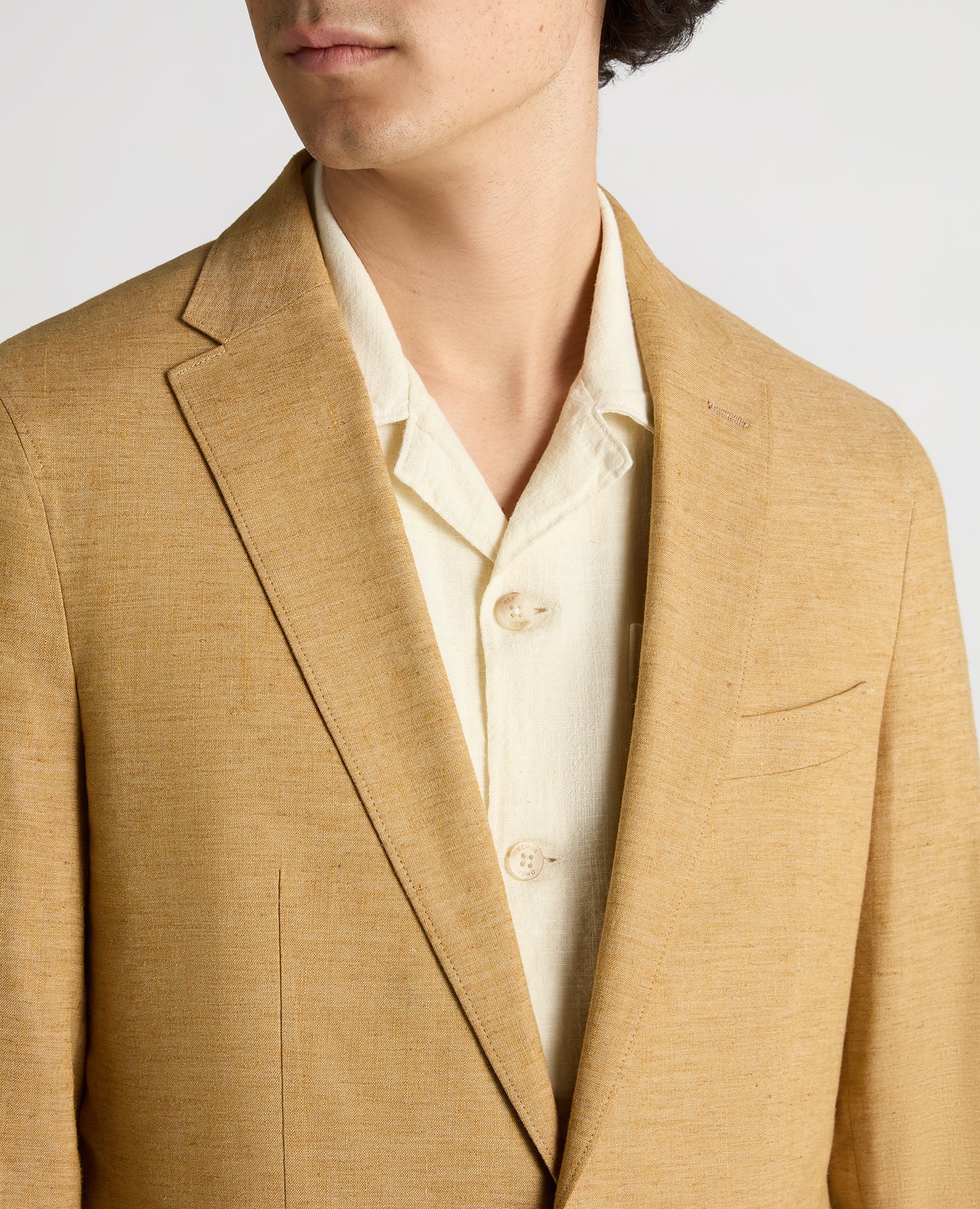 Slim Fit Linen-Blend Jacket - Image 5