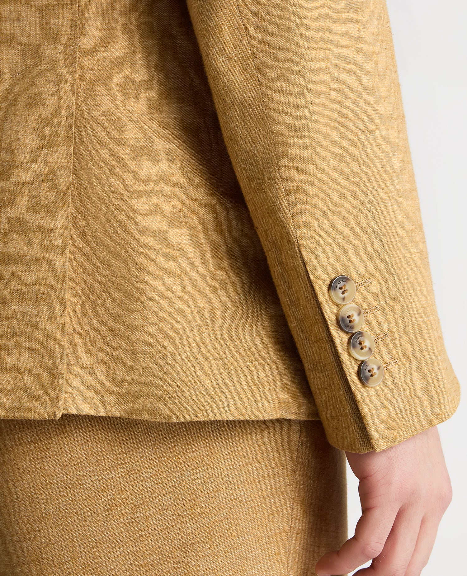 Slim Fit Linen-Blend Jacket - Image 6