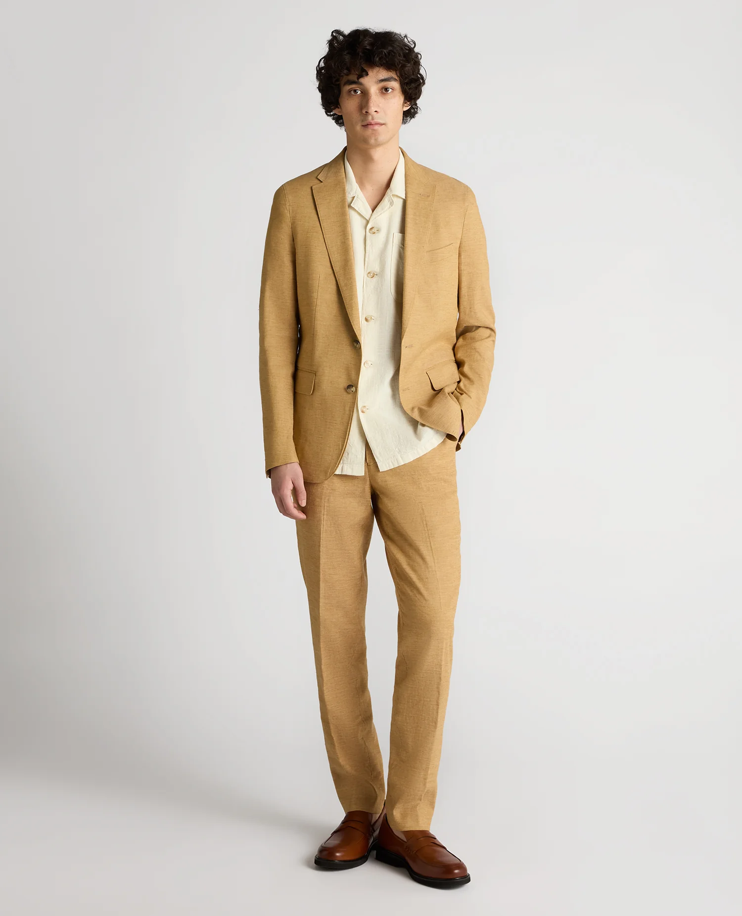 Slim Fit Linen-Blend Jacket - Image 7