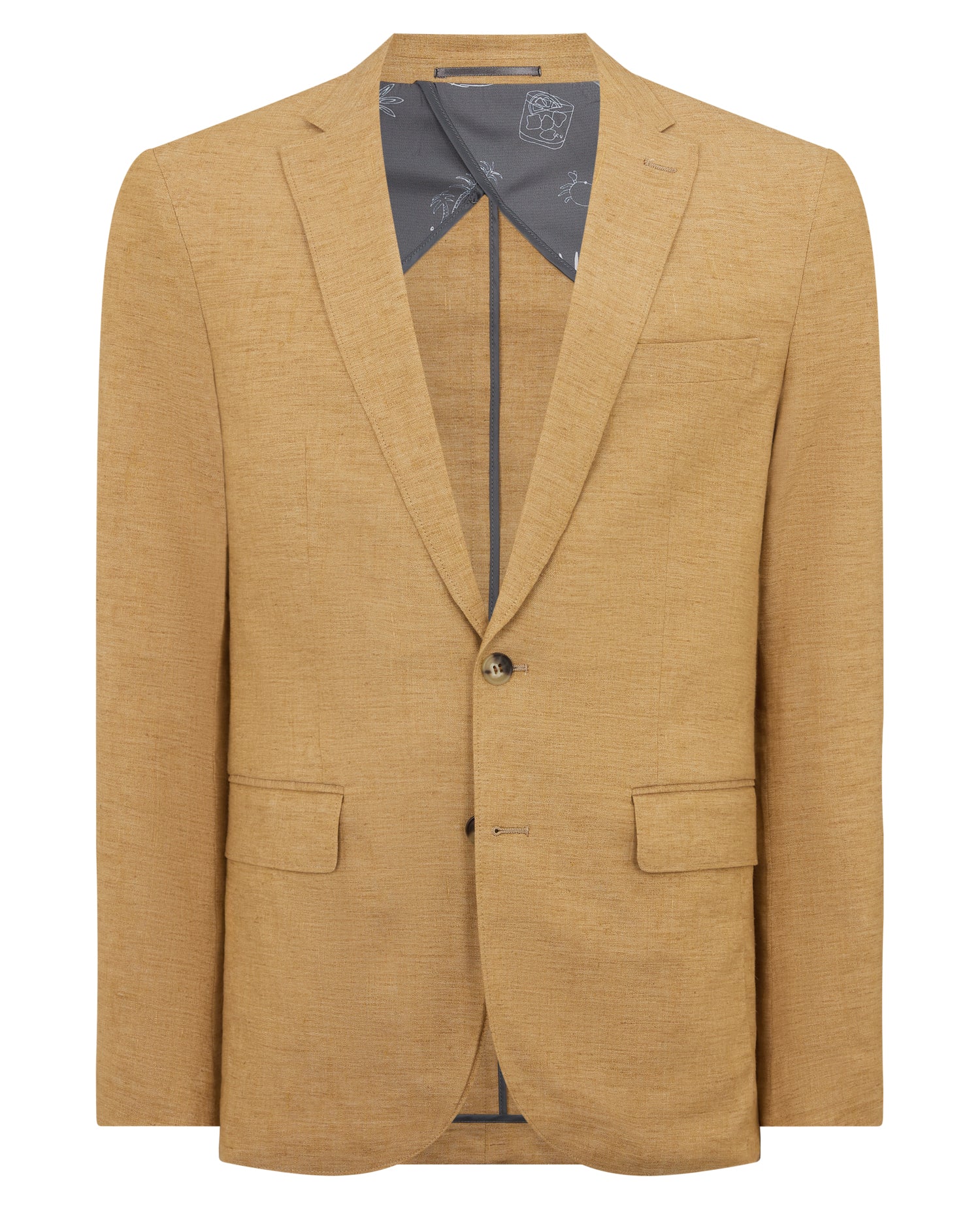 Slim Fit Linen-Blend Jacket - Image 8