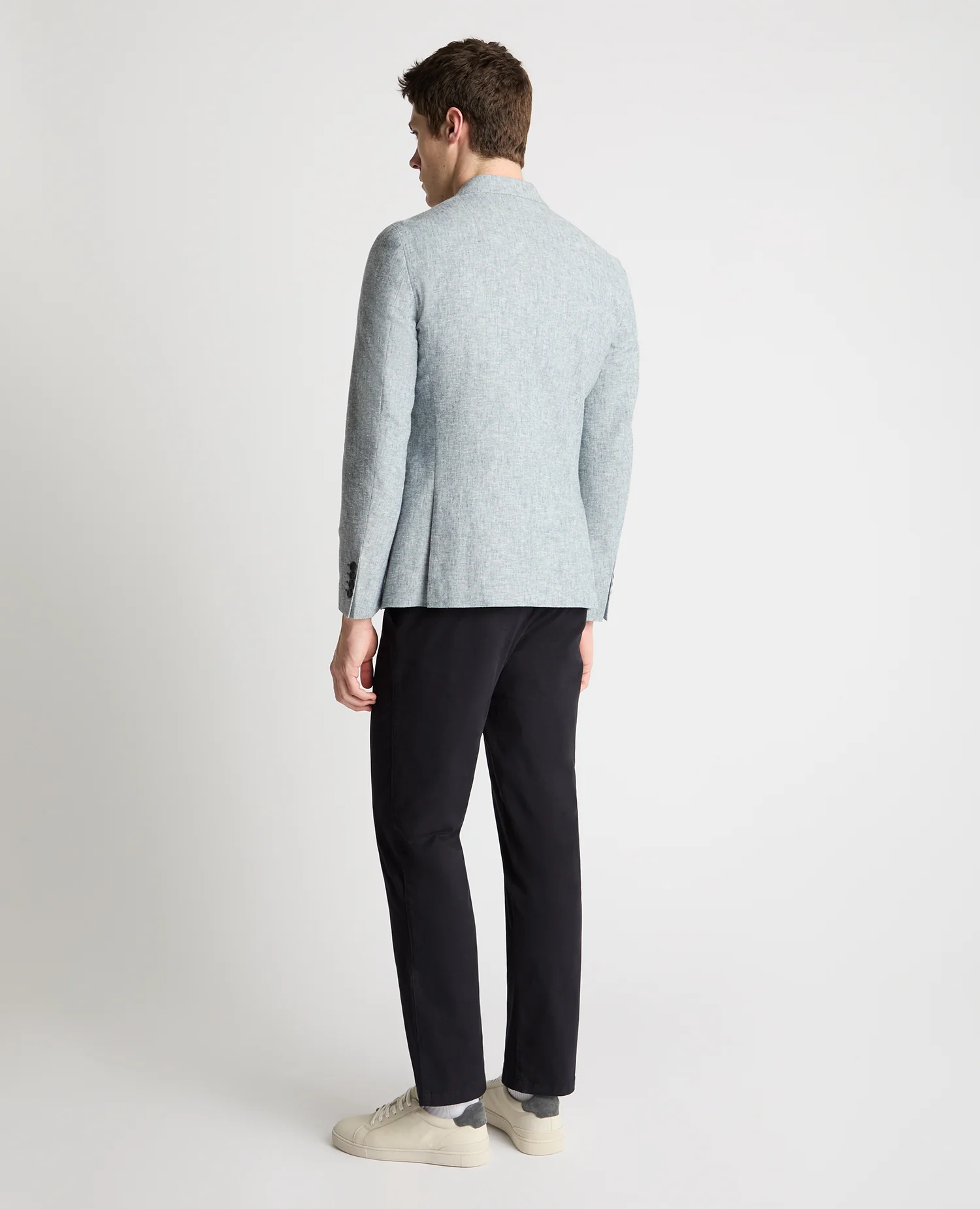 Slim Fit Linen Blend Jacket - Image 3