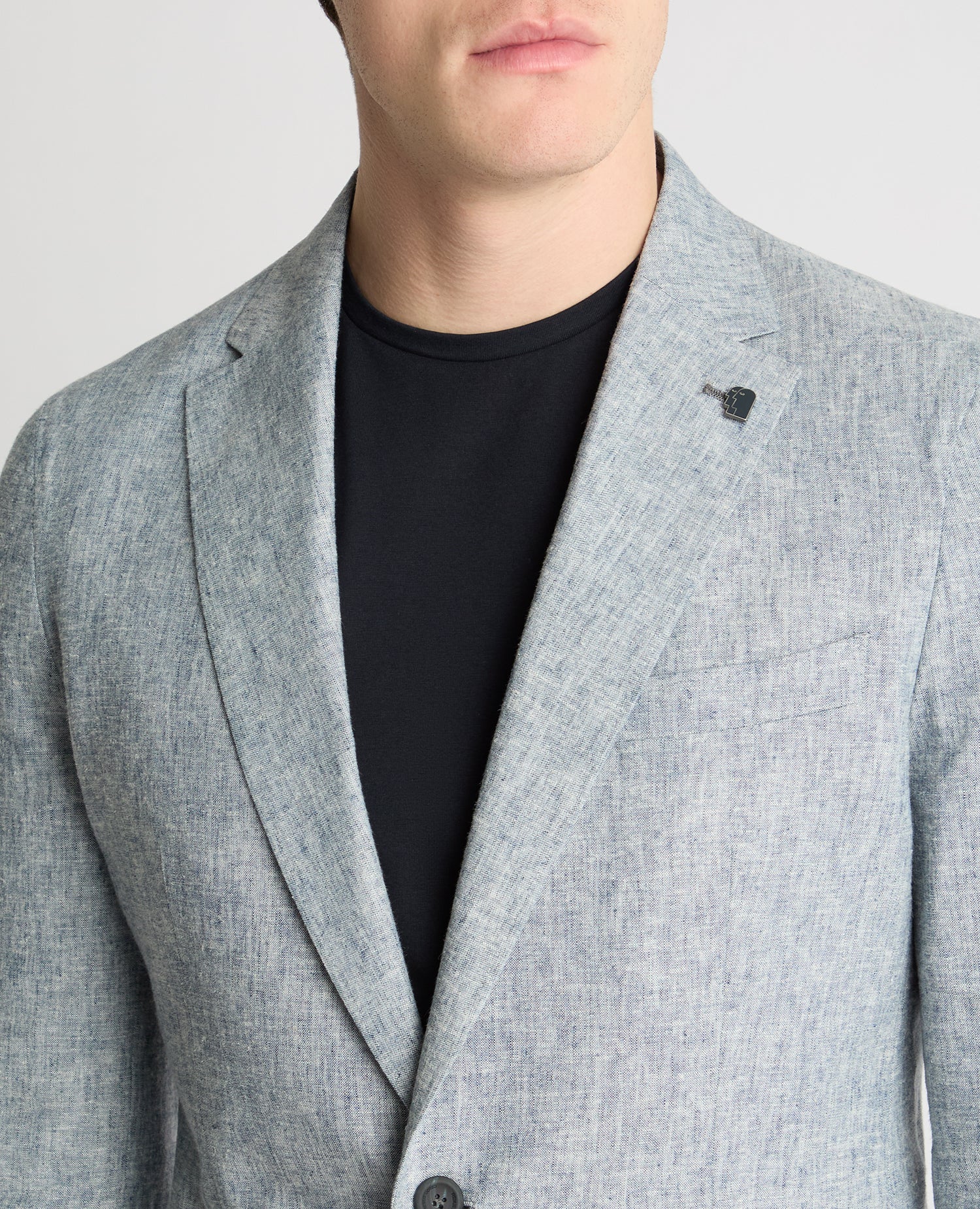 Slim Fit Linen Blend Jacket - Image 5