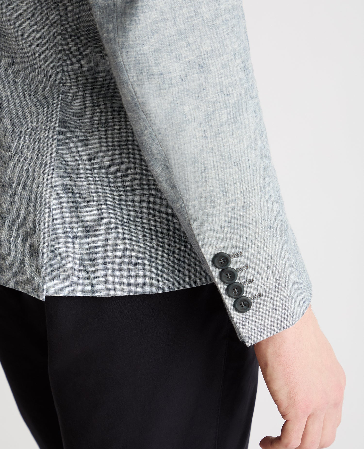 Slim Fit Linen Blend Jacket - Image 6