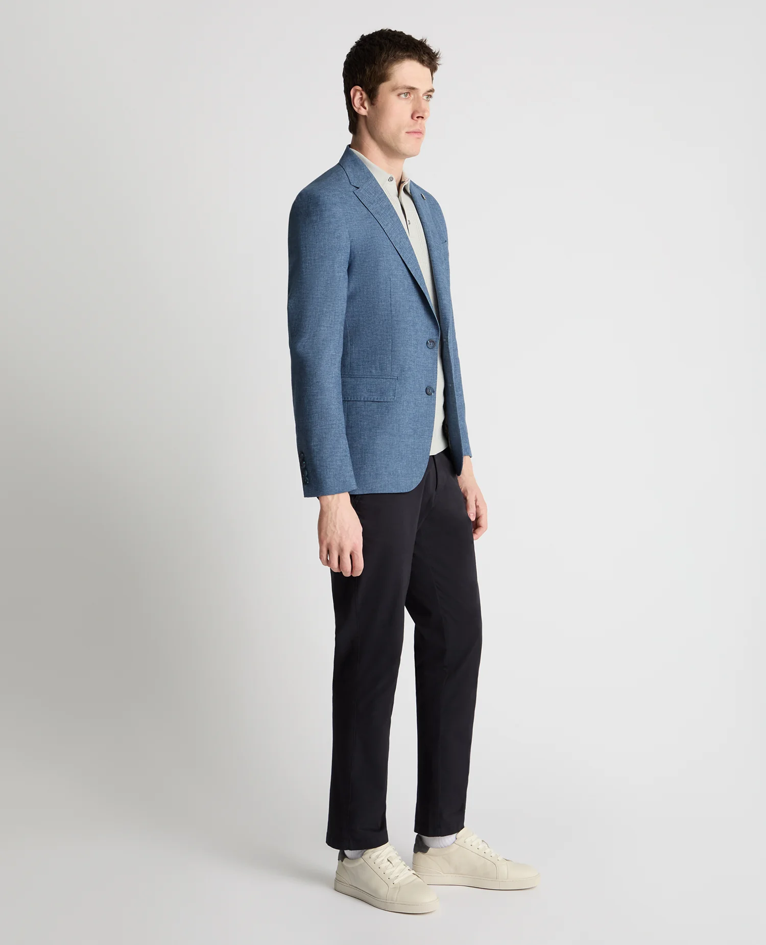 Slim Fit Linen Blend Jacket - Image 4