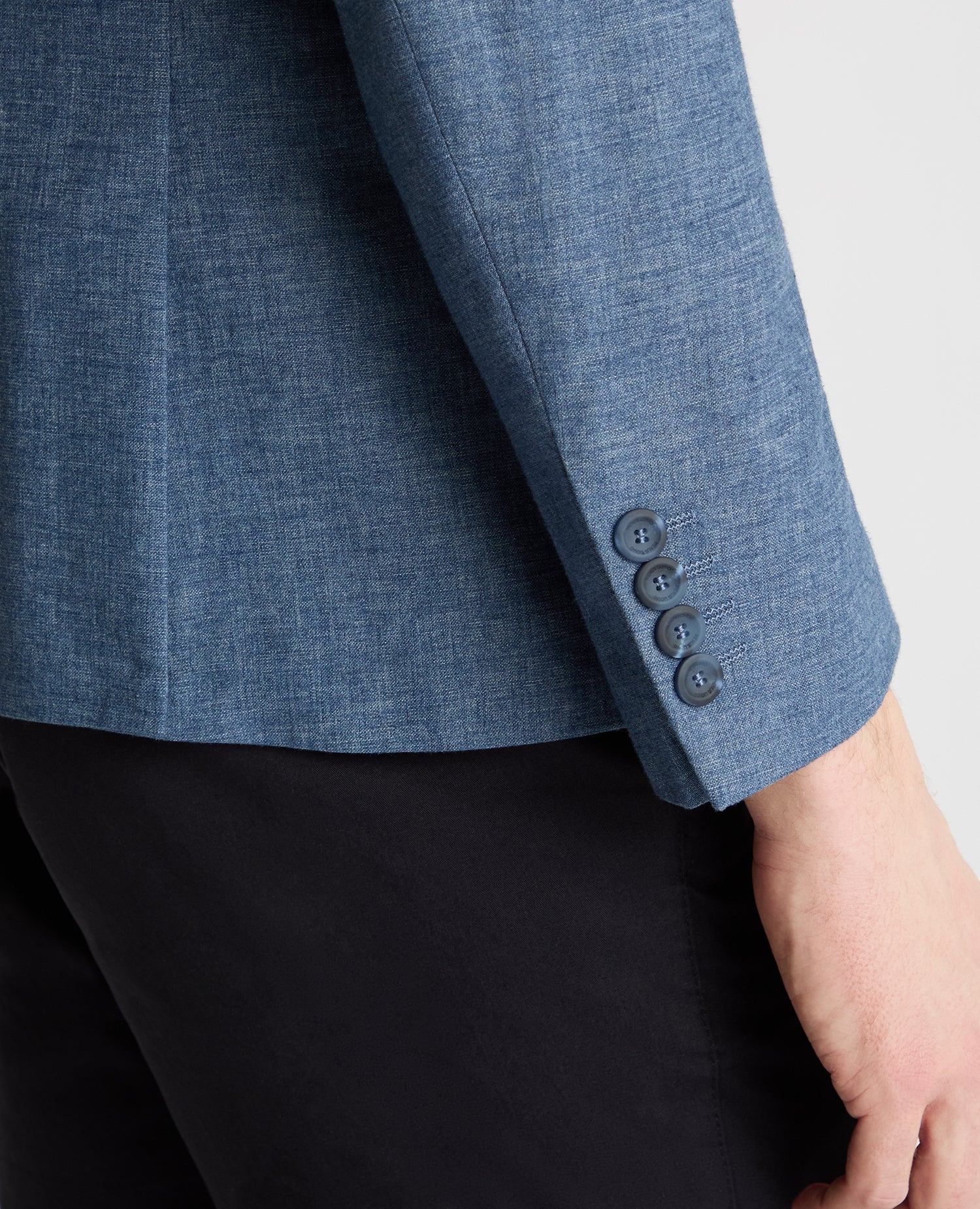 Slim Fit Linen Blend Jacket - Image 6