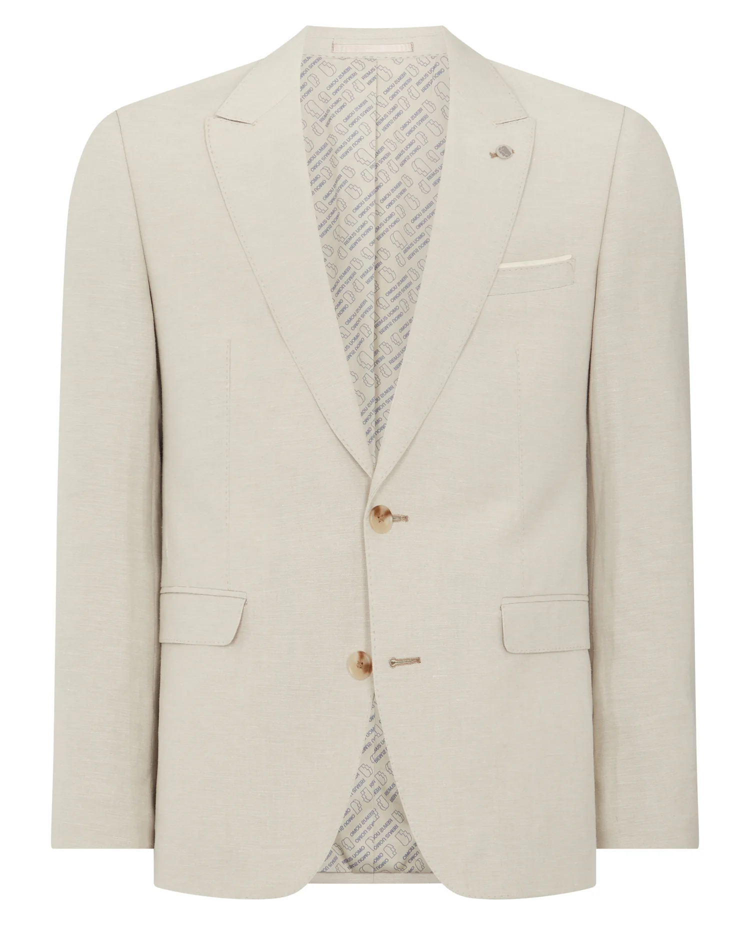 Slim Fit Linen-Blend Suit - Image 6