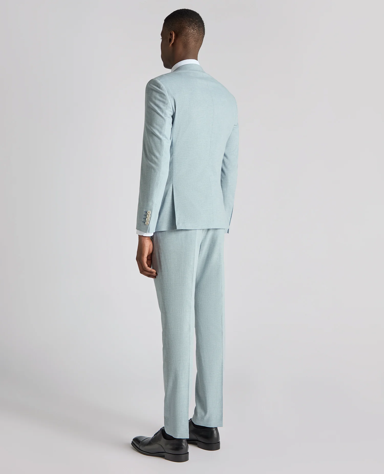Slim Fit Linen-Blend Pinstripe Suit - Image 3