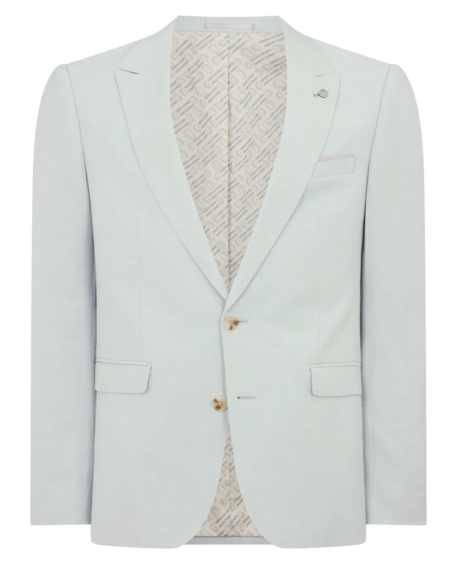 Slim Fit Linen-Blend Suit Jacket - Image 6