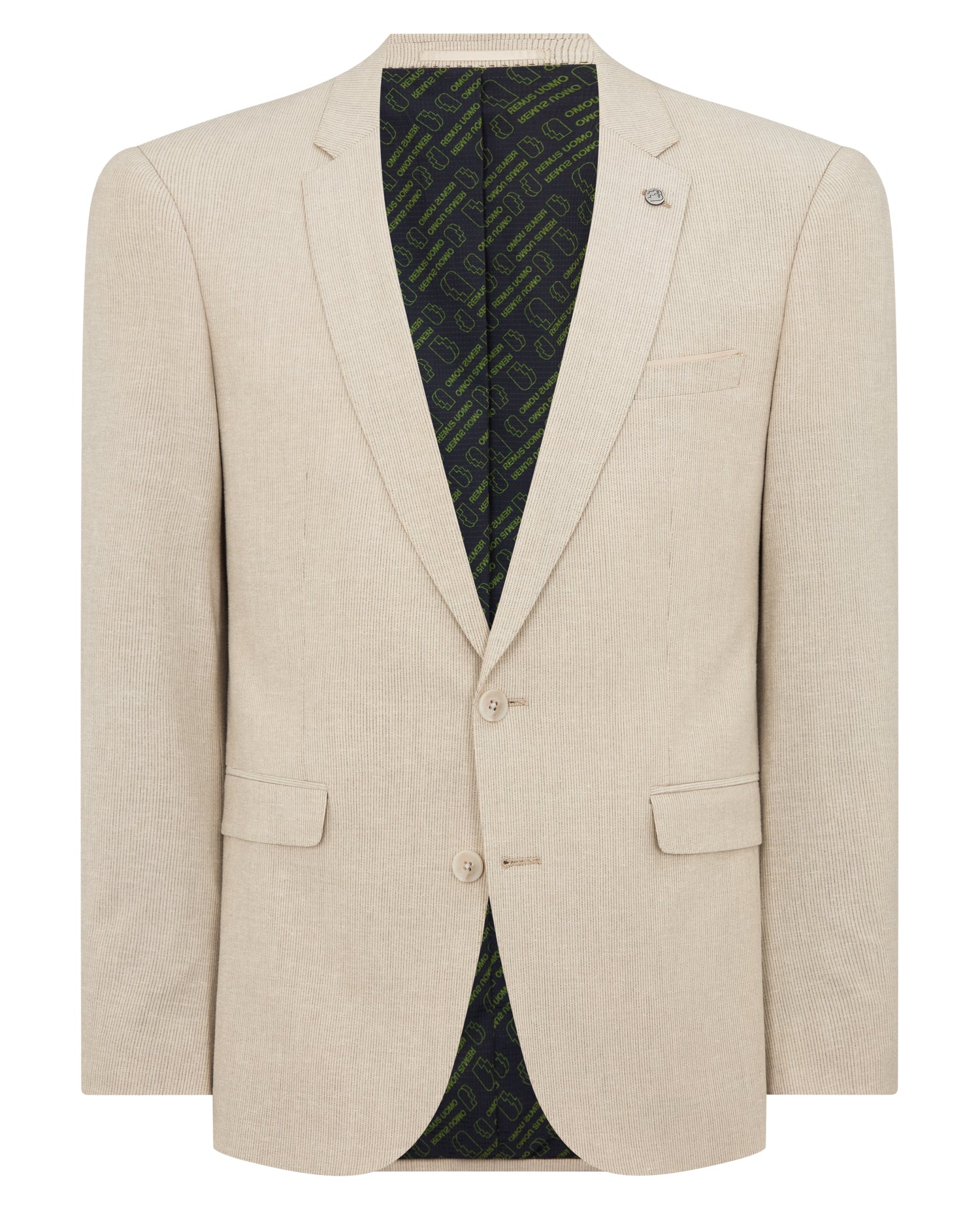 Slim Fit Linen-Blend Micro Pinstripe Suit Jacket - Image 6