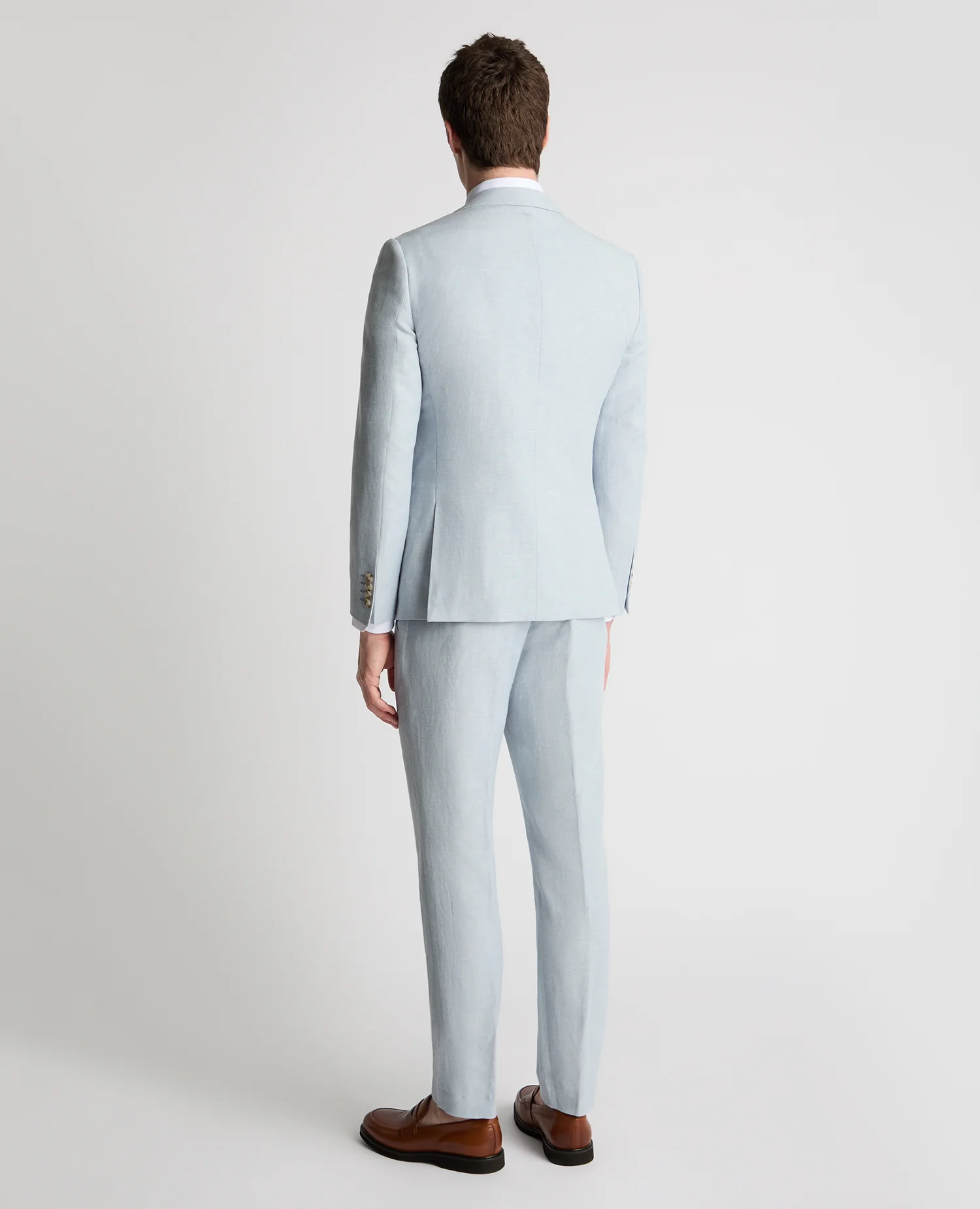 Slim Fit Linen-Blend Suit - Image 3