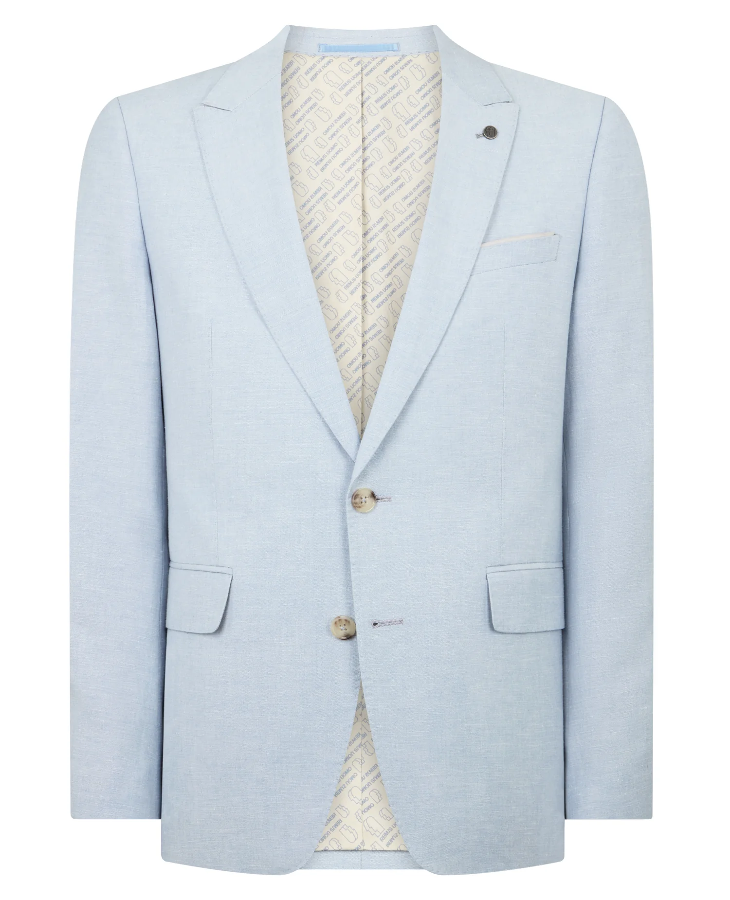 Slim Fit Linen-Blend Suit - Image 6