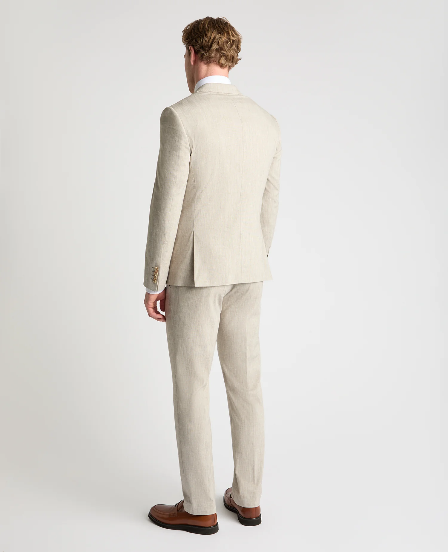 Slim Fit Linen-Blend Suit - Image 3