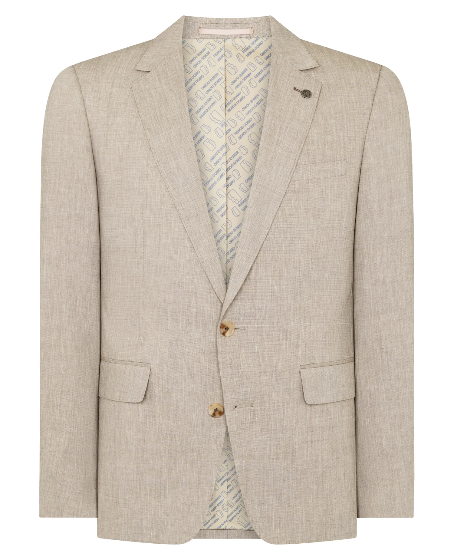 Slim Fit Linen-Blend Suit - Image 6